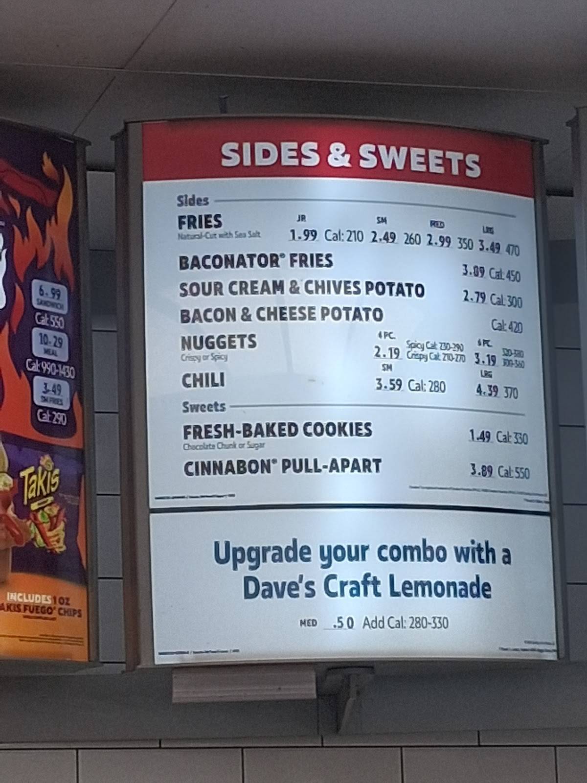 Wendy's меню