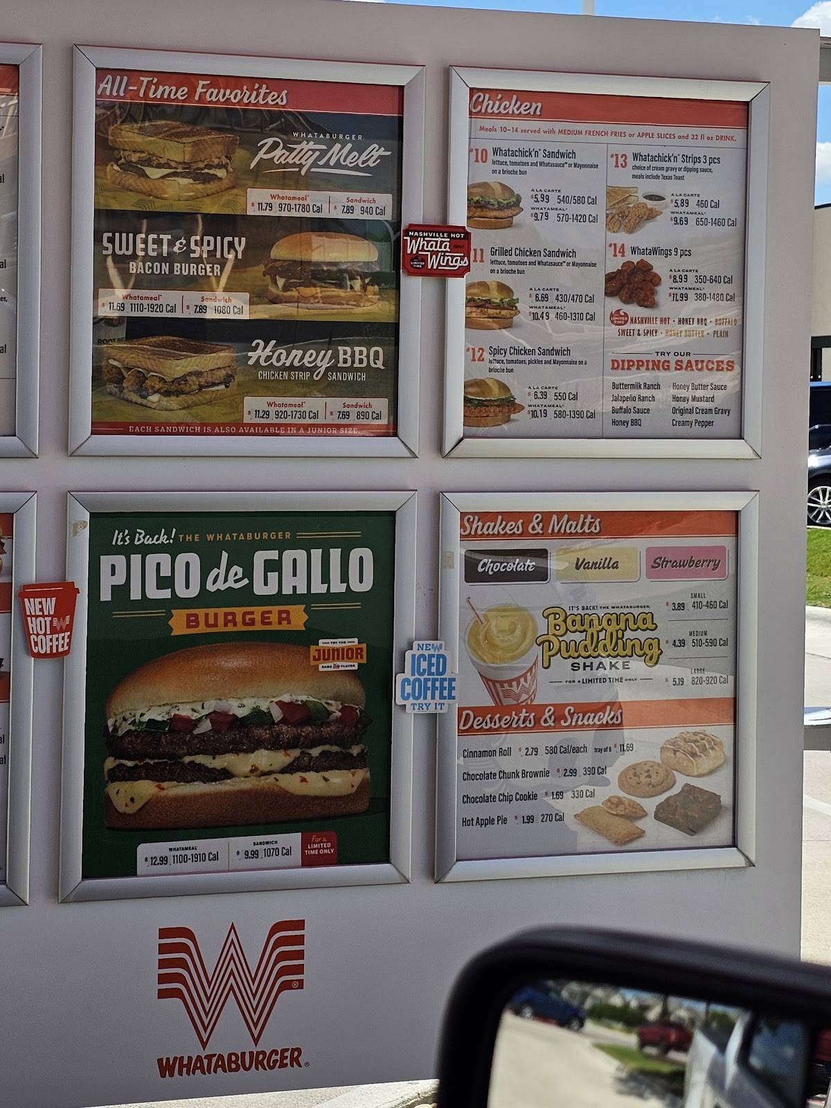 Whataburger меню