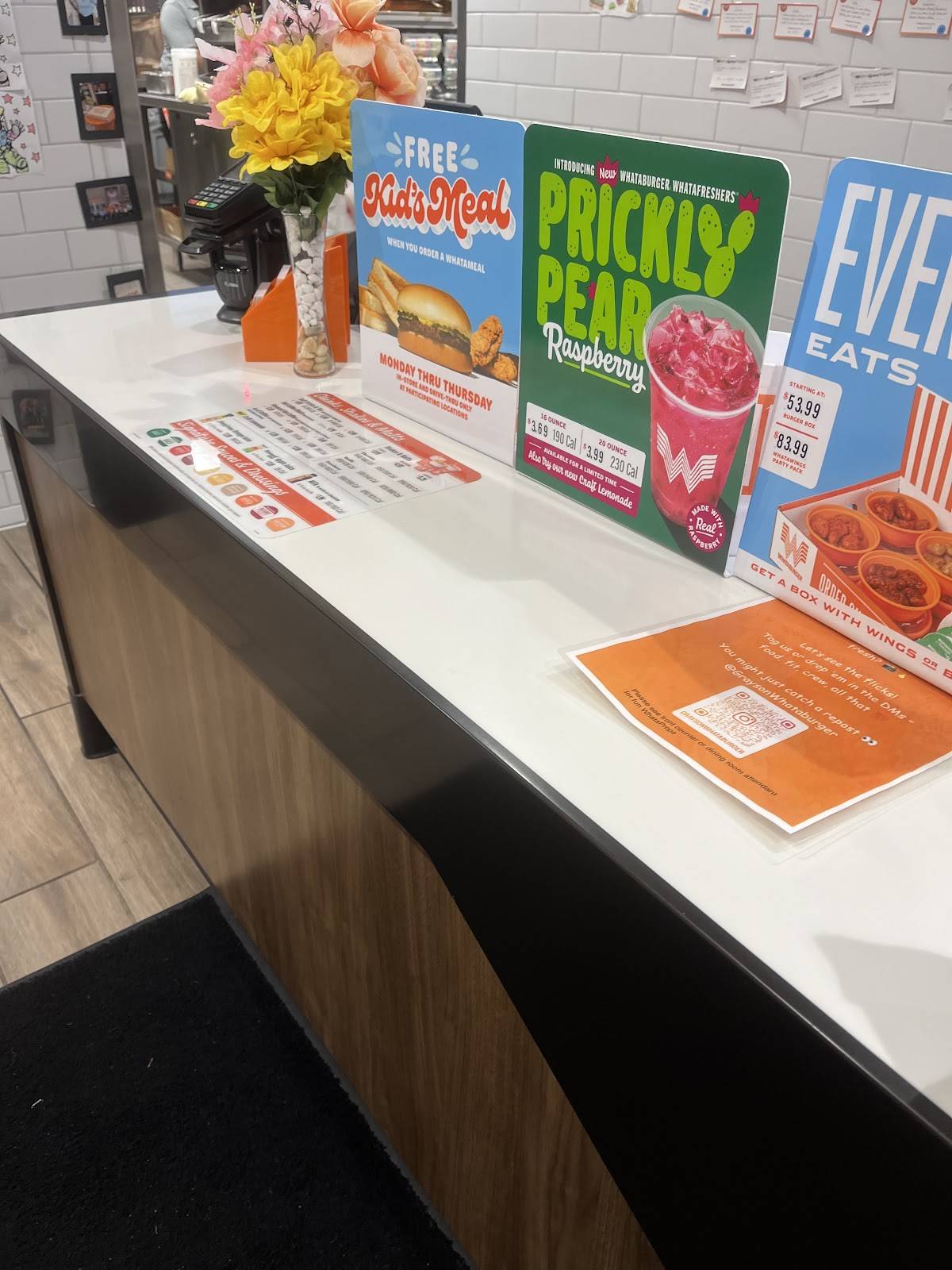 Whataburger меню