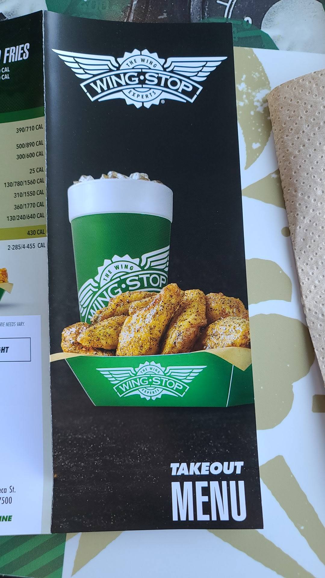 Wingstop меню