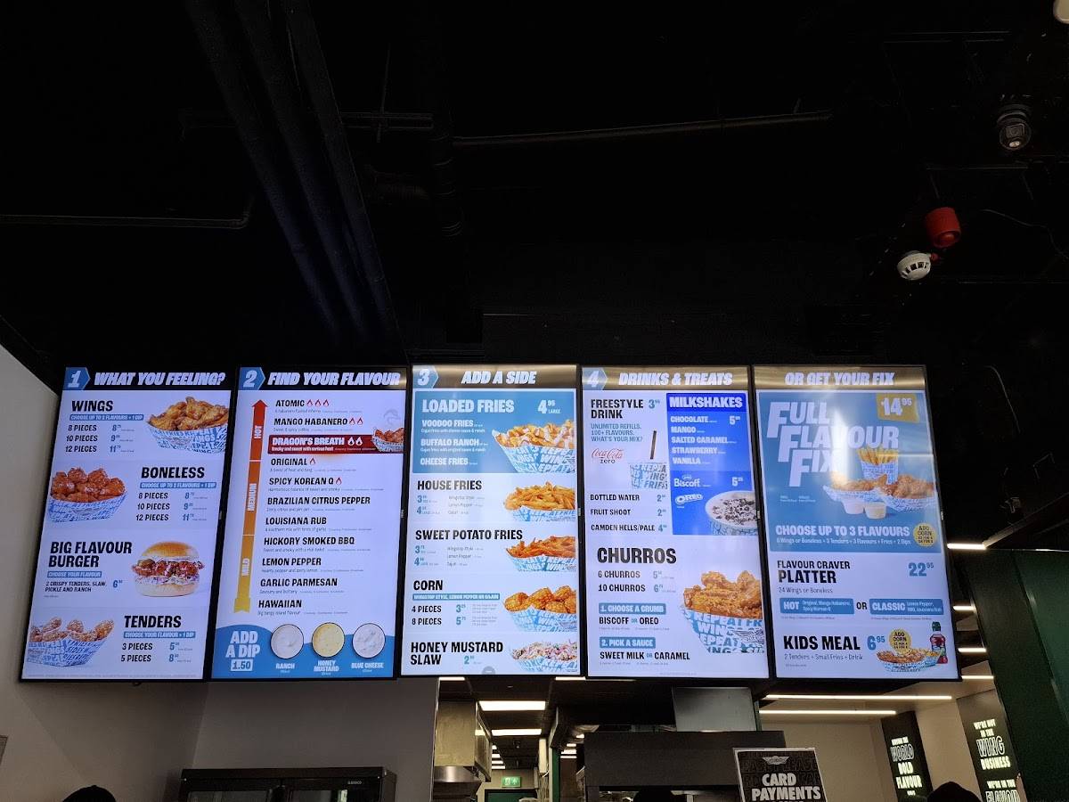 Wingstop Manchester Piccadilly меню