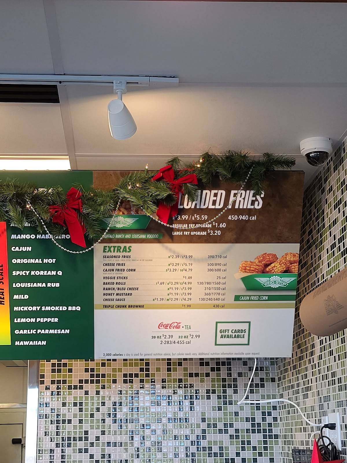 Wingstop меню