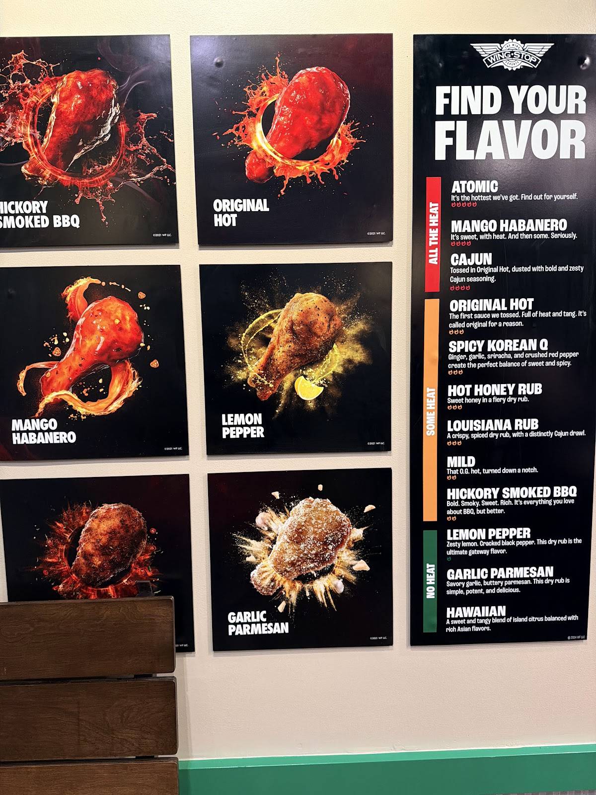 Wingstop меню