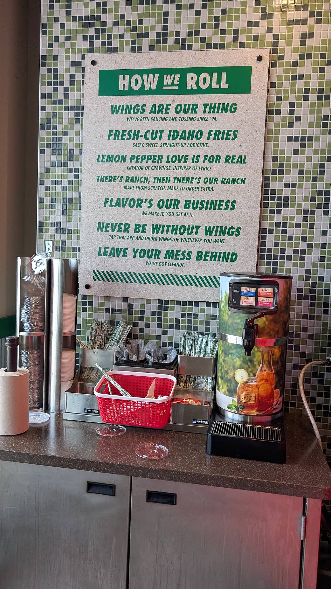 Wingstop меню