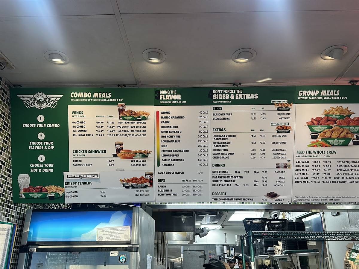 Wingstop меню