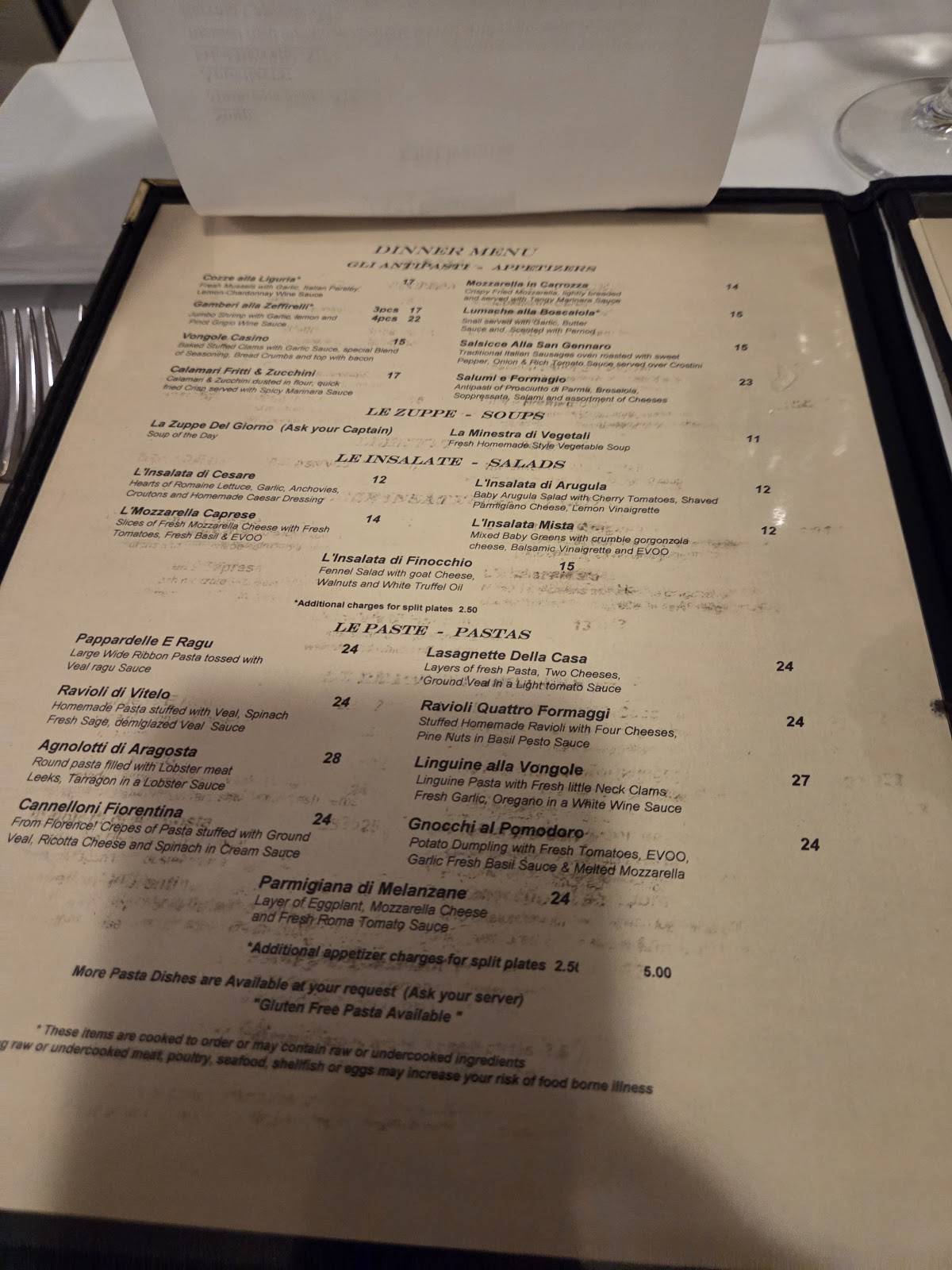 Zeffirelli Ristorante Italiano меню