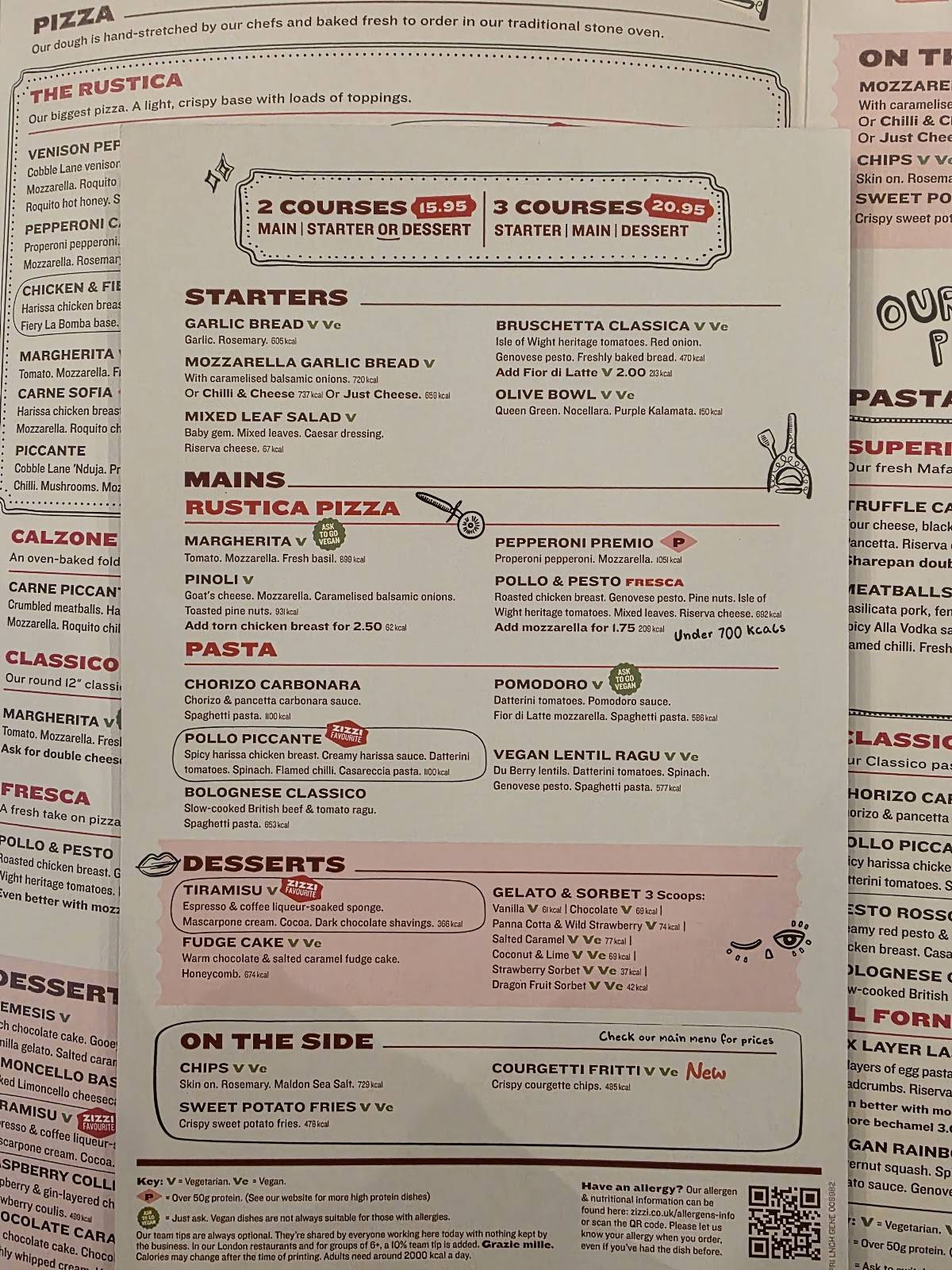 Zizzi - Edinburgh Queensferry Street меню