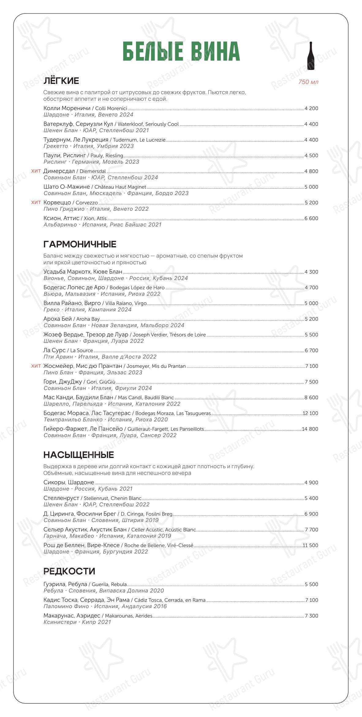 Меню ресторана Grill Station в Санкт-Петербурге