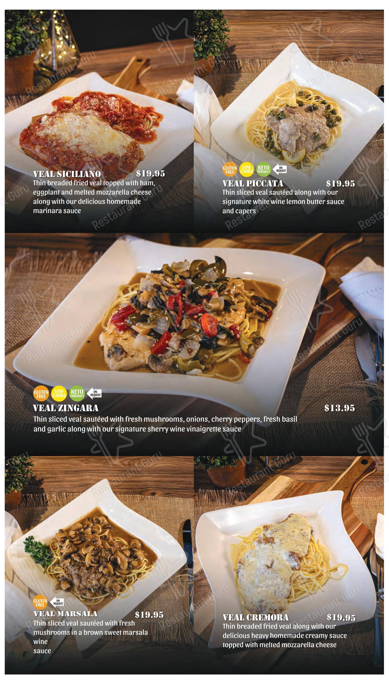Little Rome Restaurant & Pizza в Плано - Меню
