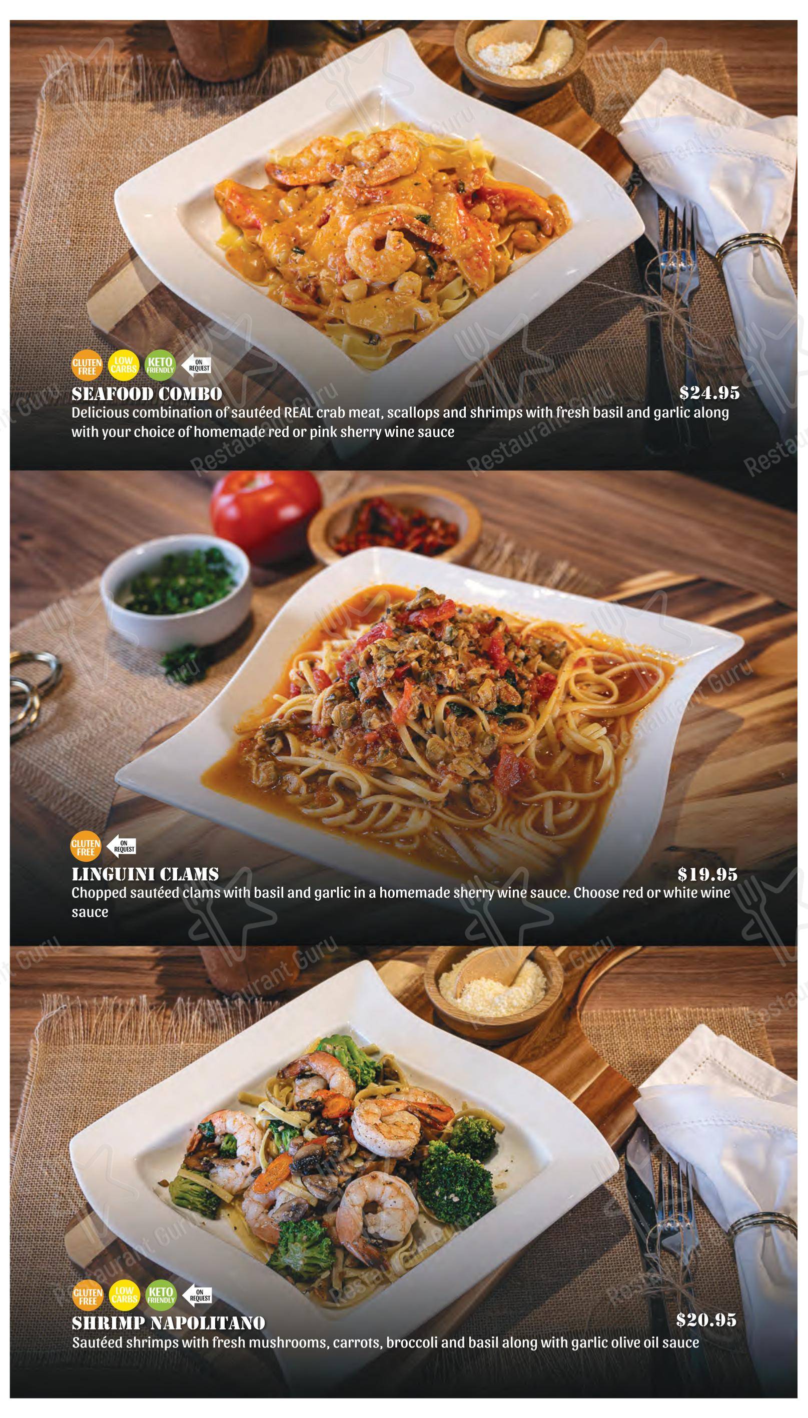 Little Rome Restaurant & Pizza в Плано - Меню