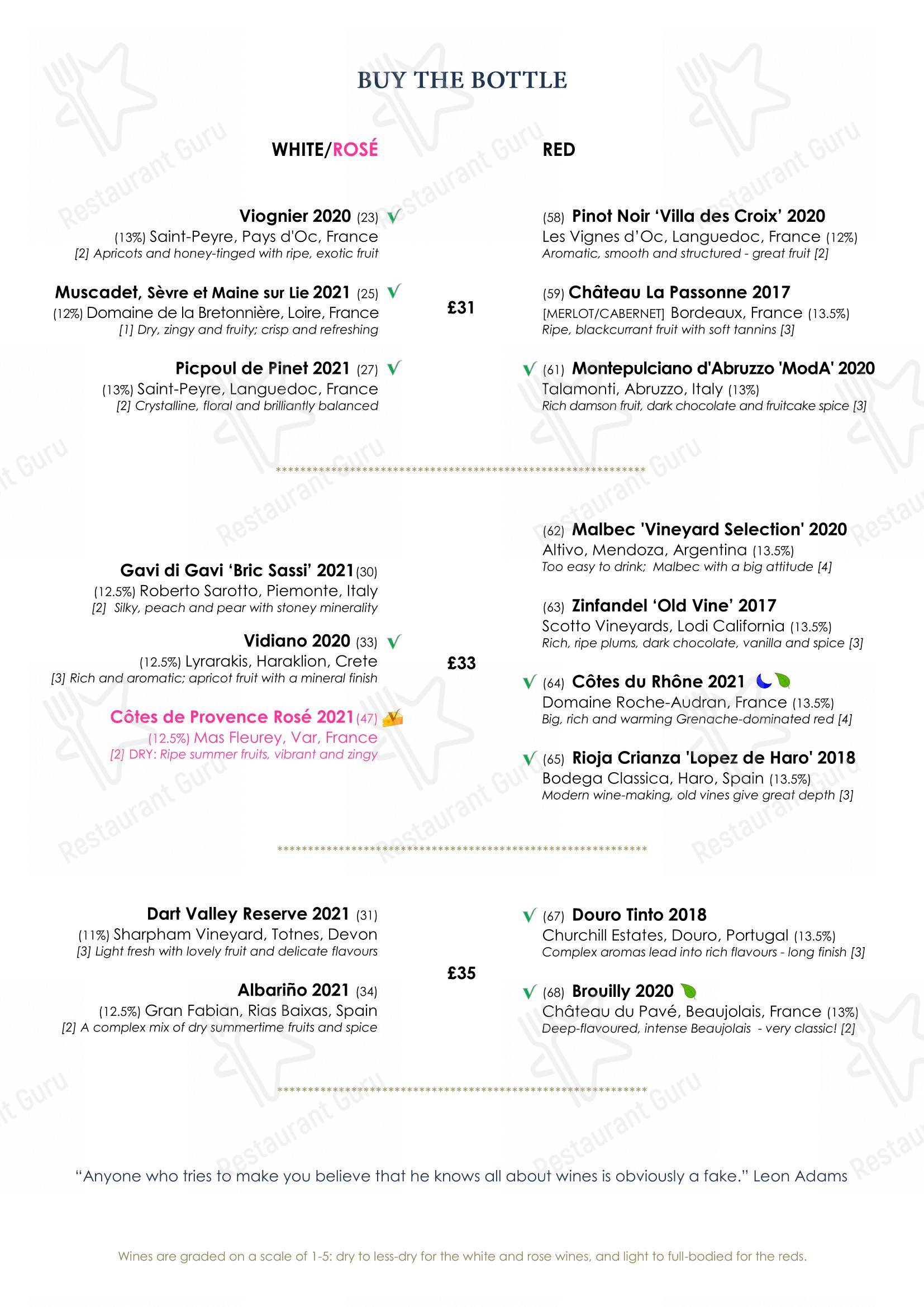 Lunch Menu ресторана Mullion Cove Hotel Cornwall в Маллионе