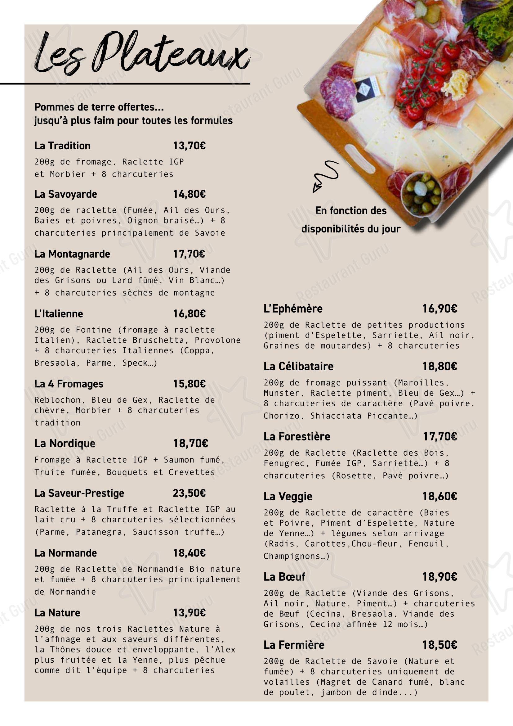 Меню ресторана Raclette to GO - Меню напитков