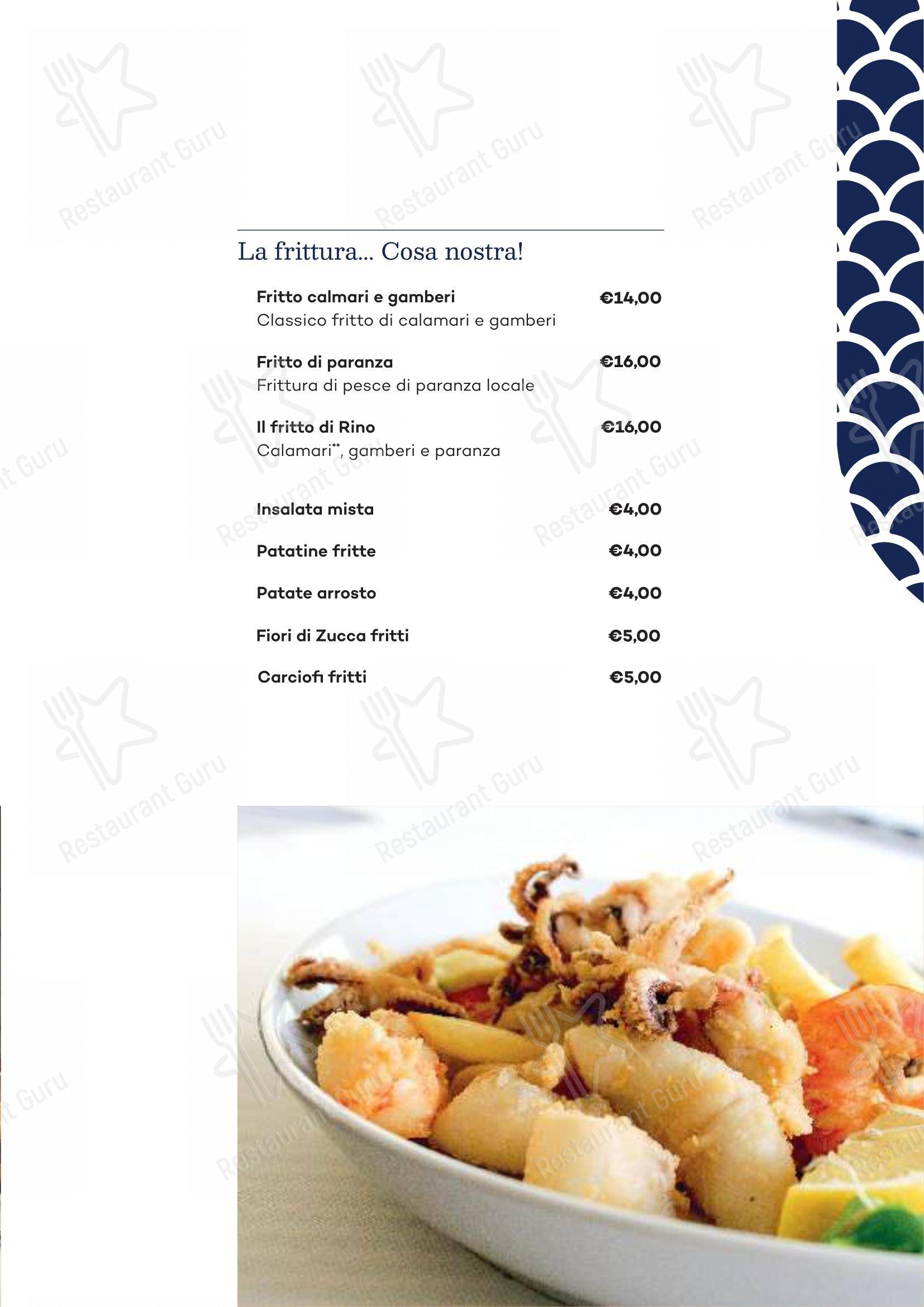 菜单 ресторана Ristorante Pizzeria Da Rino
