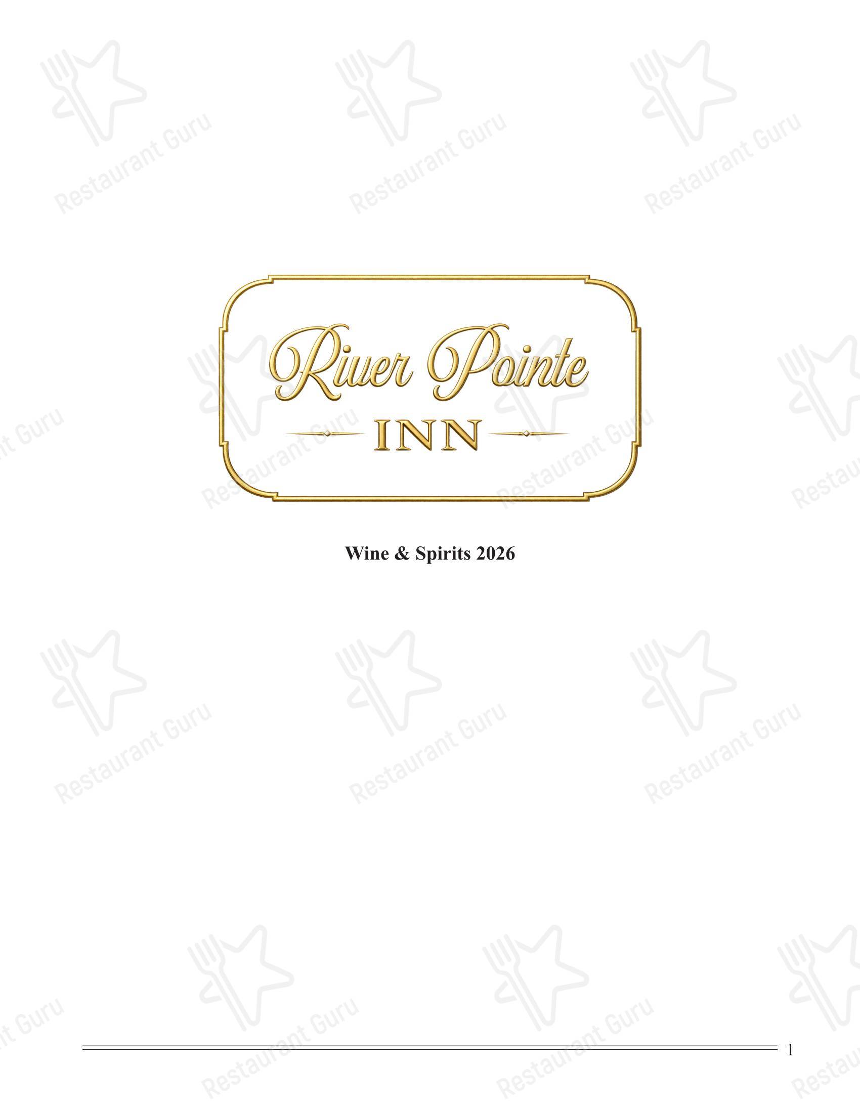 Меню паба и бара River Pointe Inn в Рамсоне