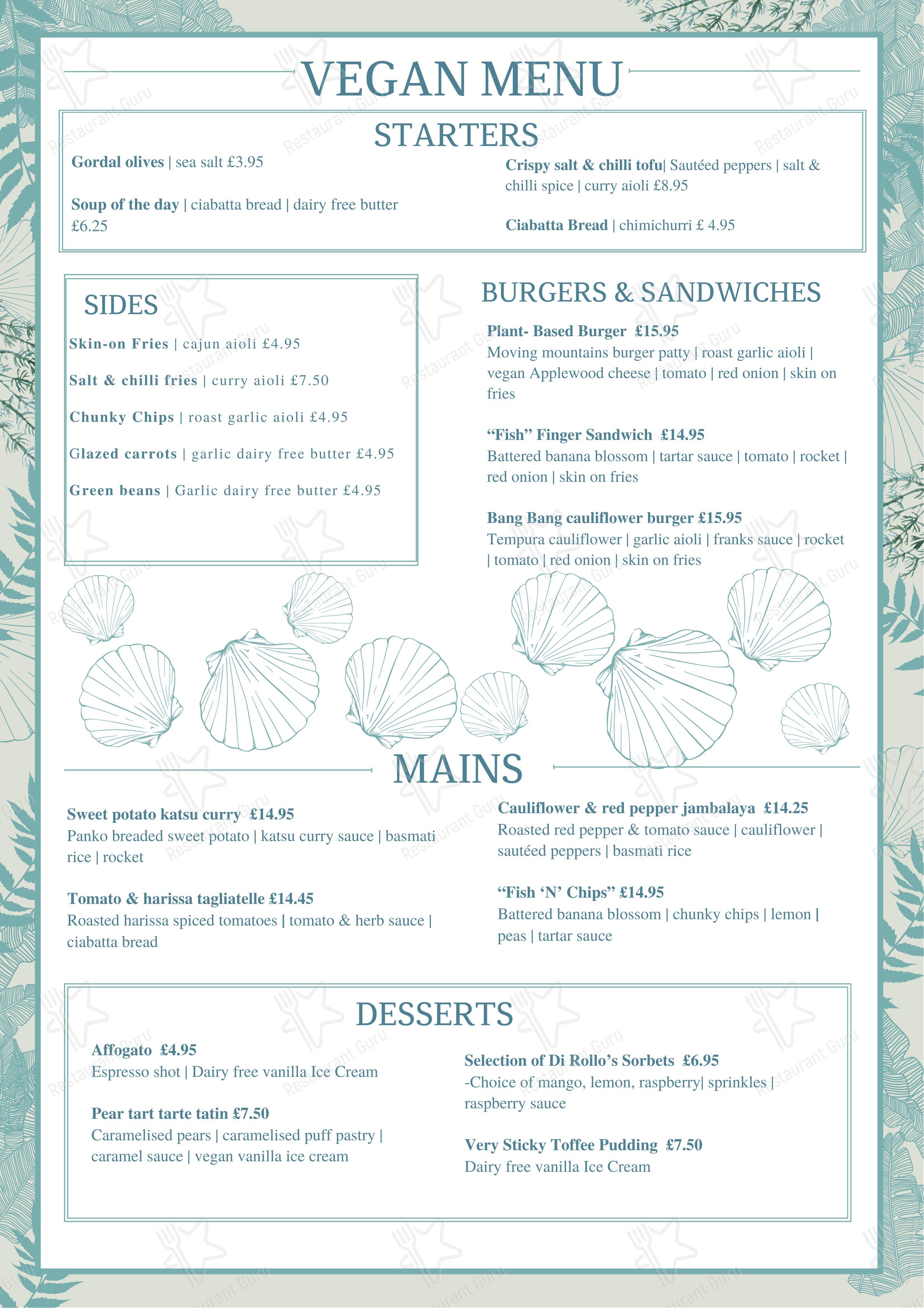 Lunch Menu паба и бара The Ship Inn в Масселборо
