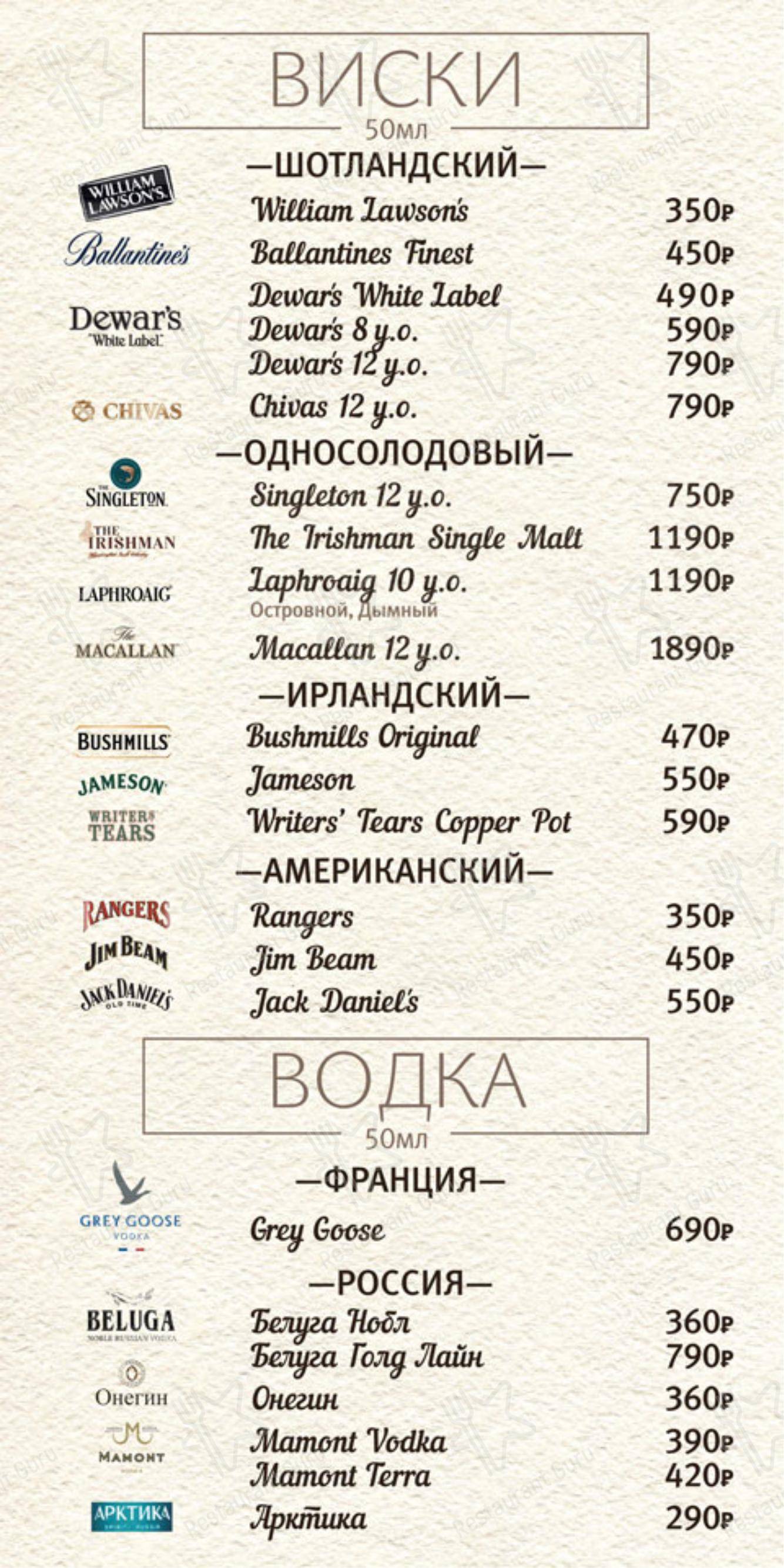 Дирижабль в Люберцах - Коктейльная карта