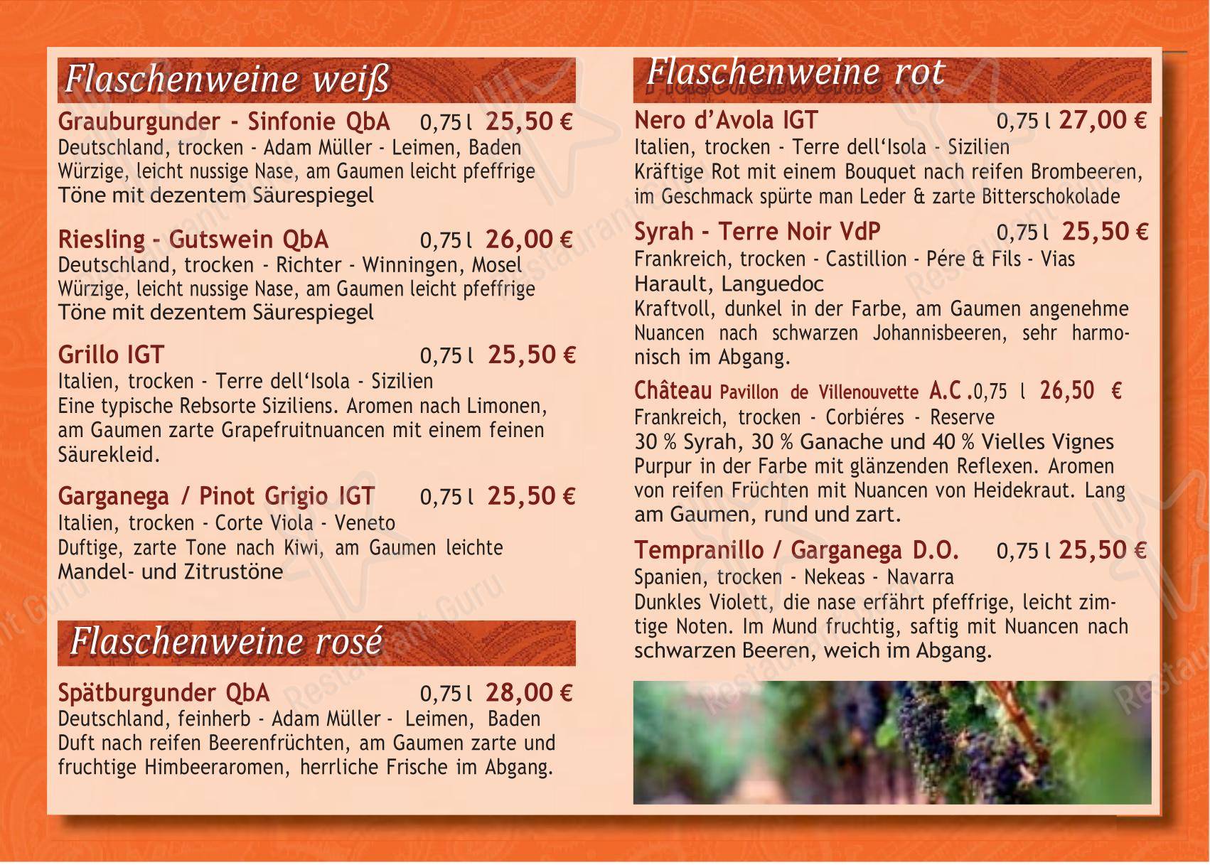Karma Restaurant в Берлине - Меню