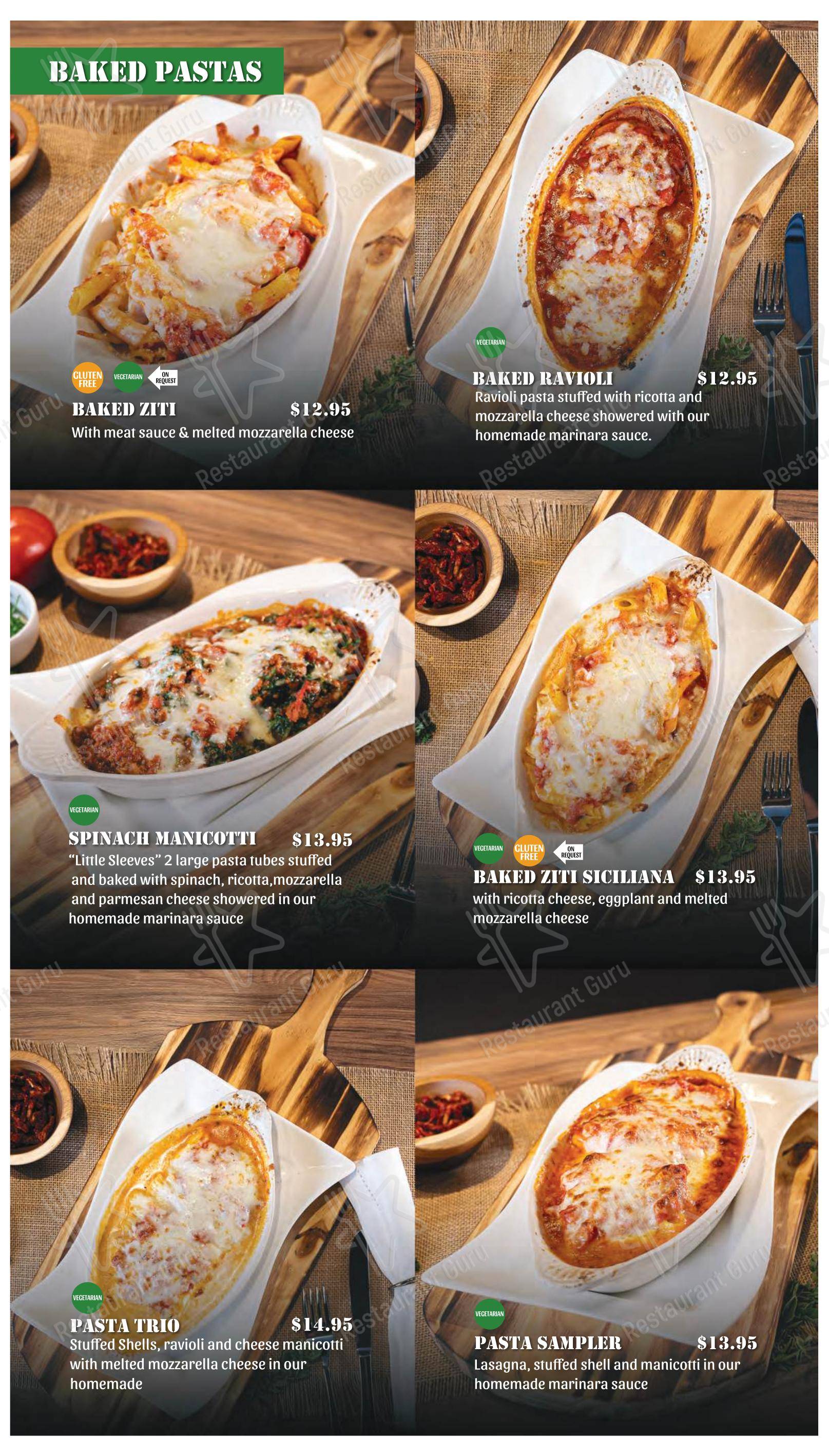 Меню пиццерии Little Rome Restaurant & Pizza - Меню
