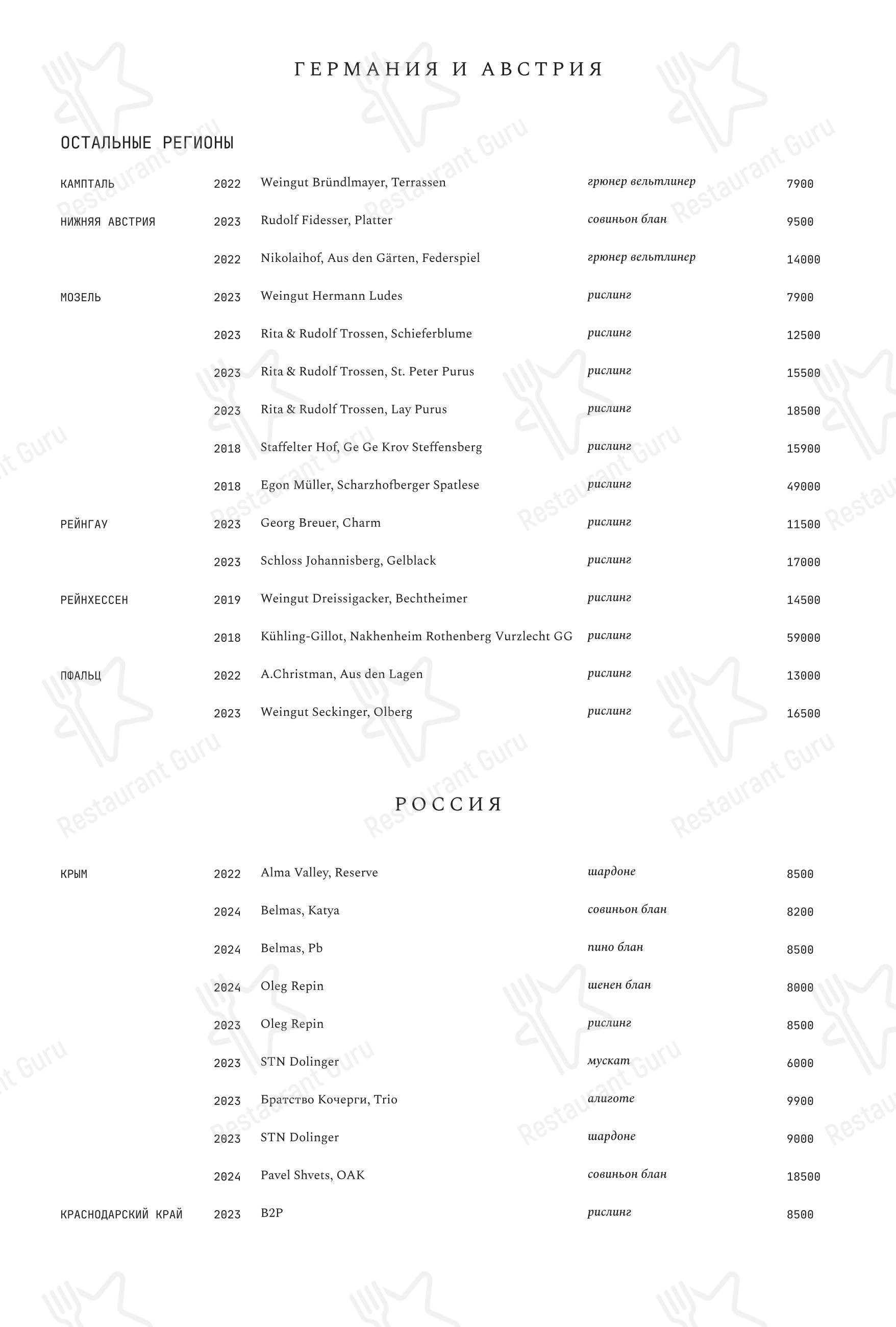 Sea, Signora в Санкт-Петербурге - Lunch Menu