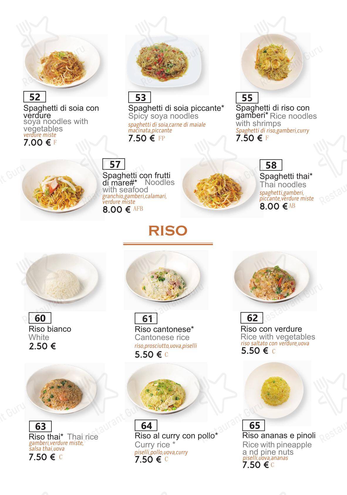 Меню ресторана Sushi Restaurant Koi - Меню