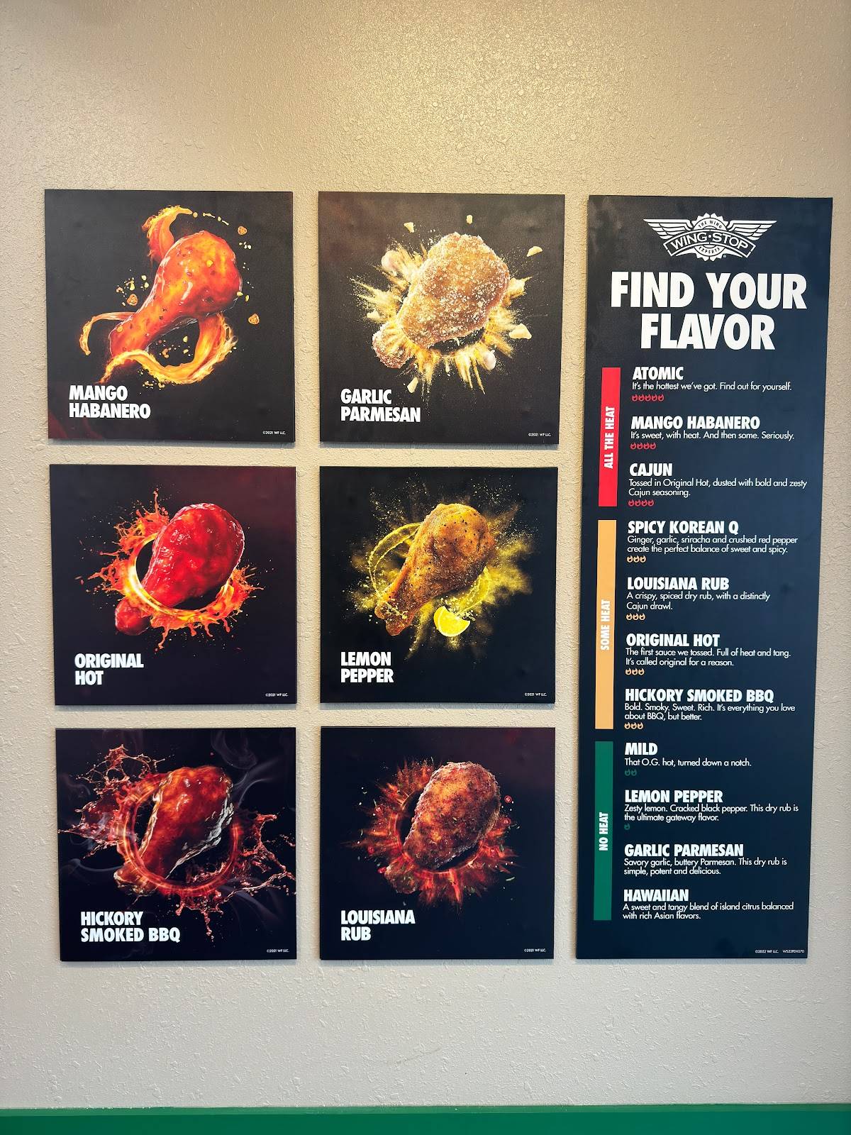 Wingstop меню