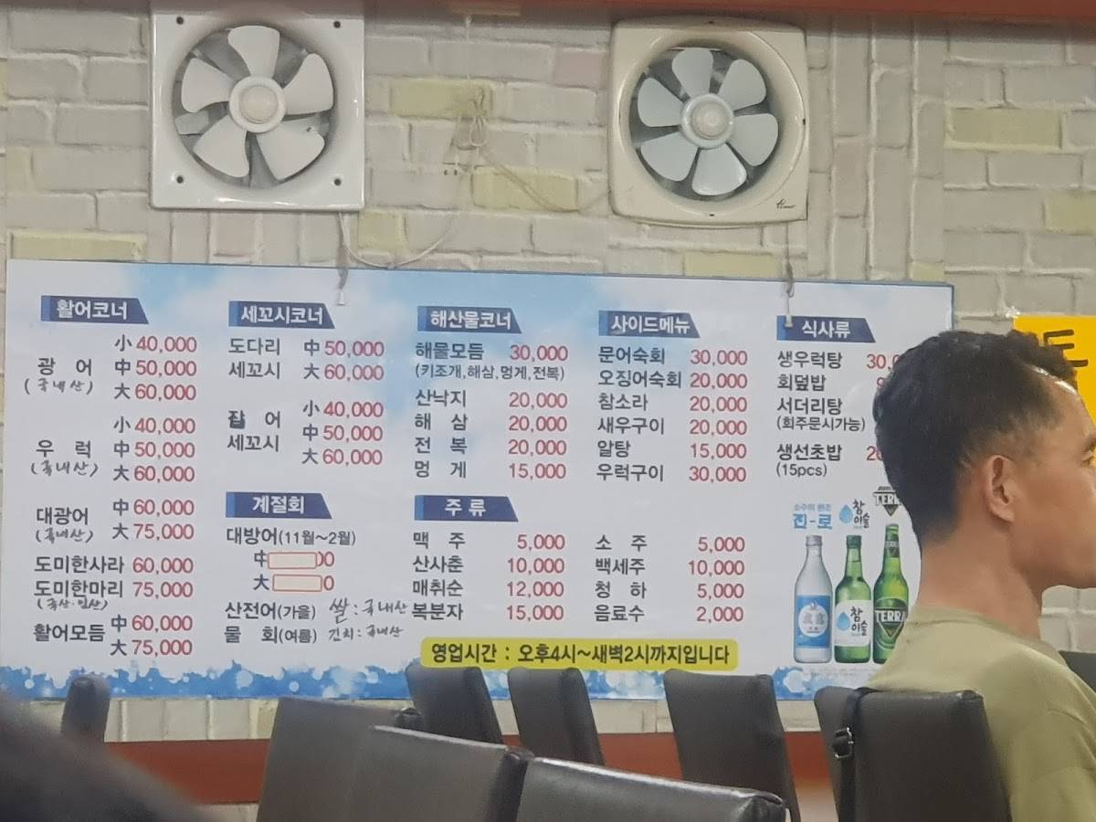 Yeongjin Fisheries меню