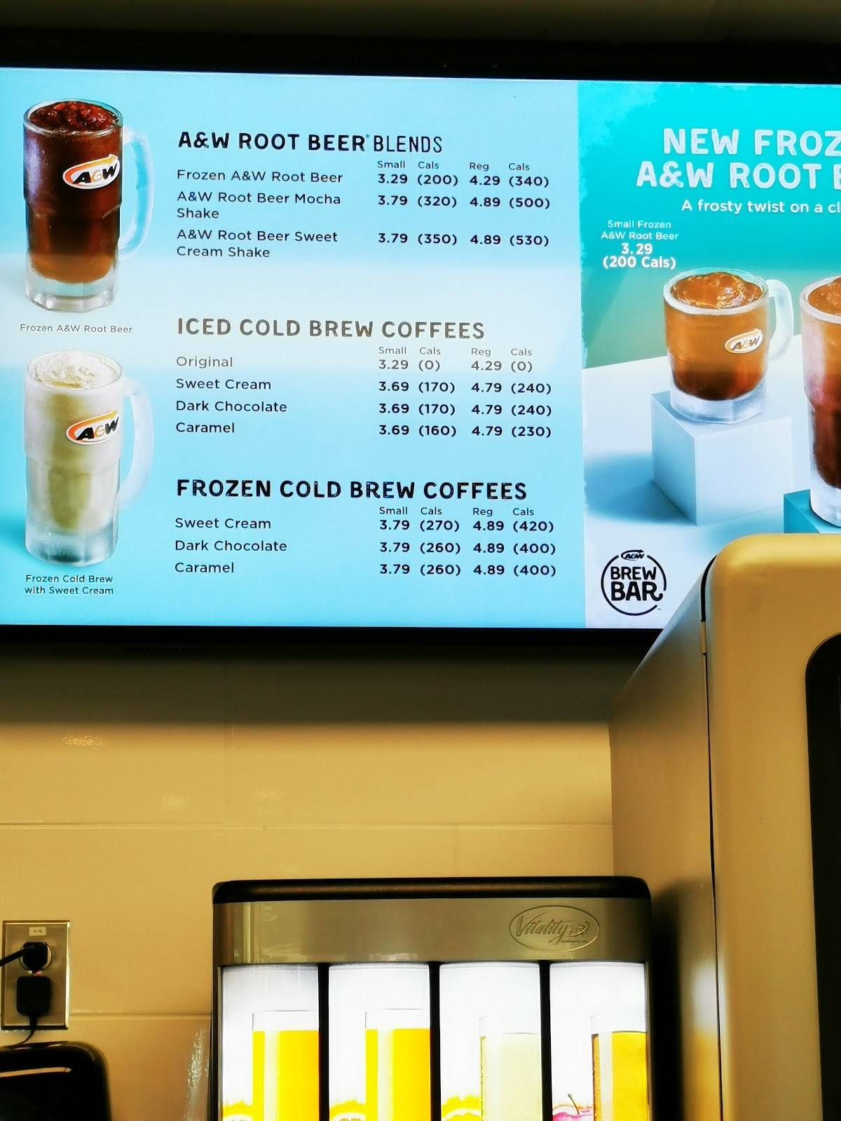 A&W Canada меню