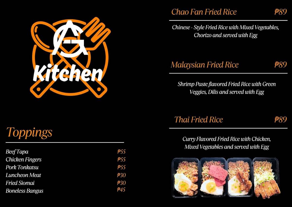 AG Kitchen меню