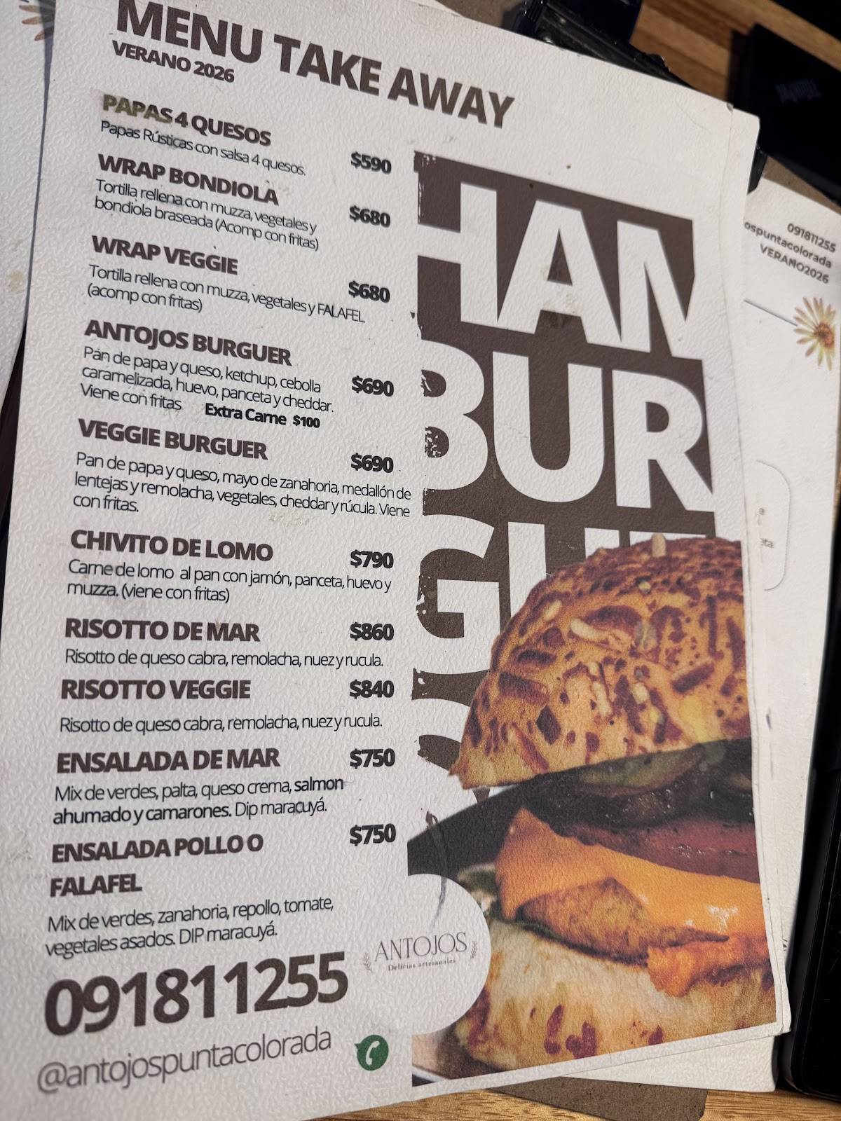 ANTOJOS меню