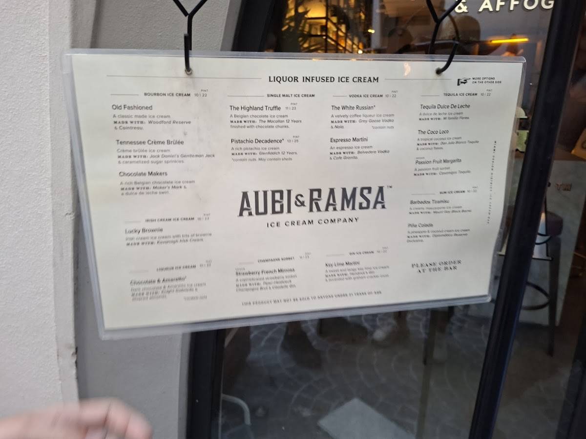 AUBI & RAMSA меню