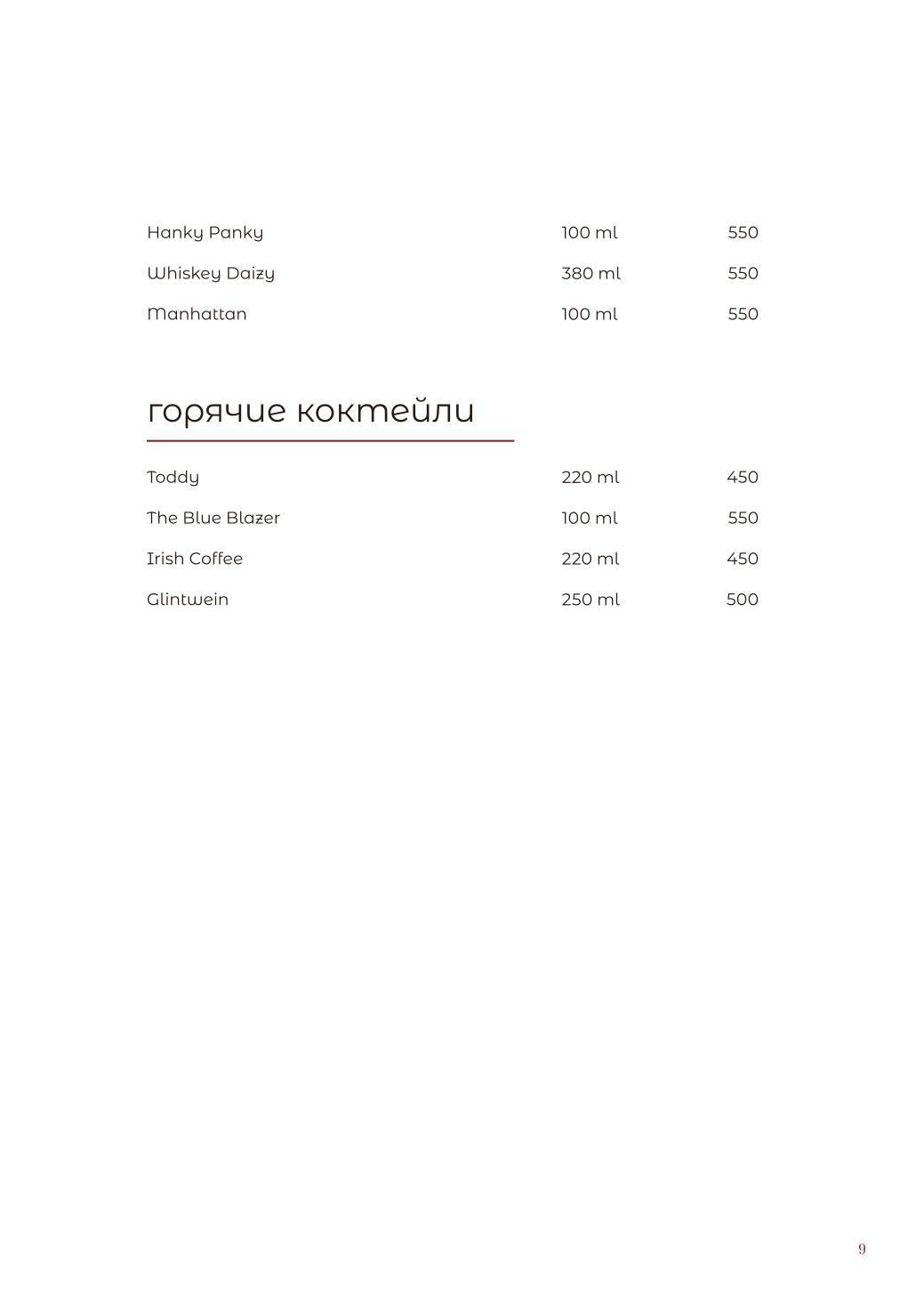The Abbey Players меню