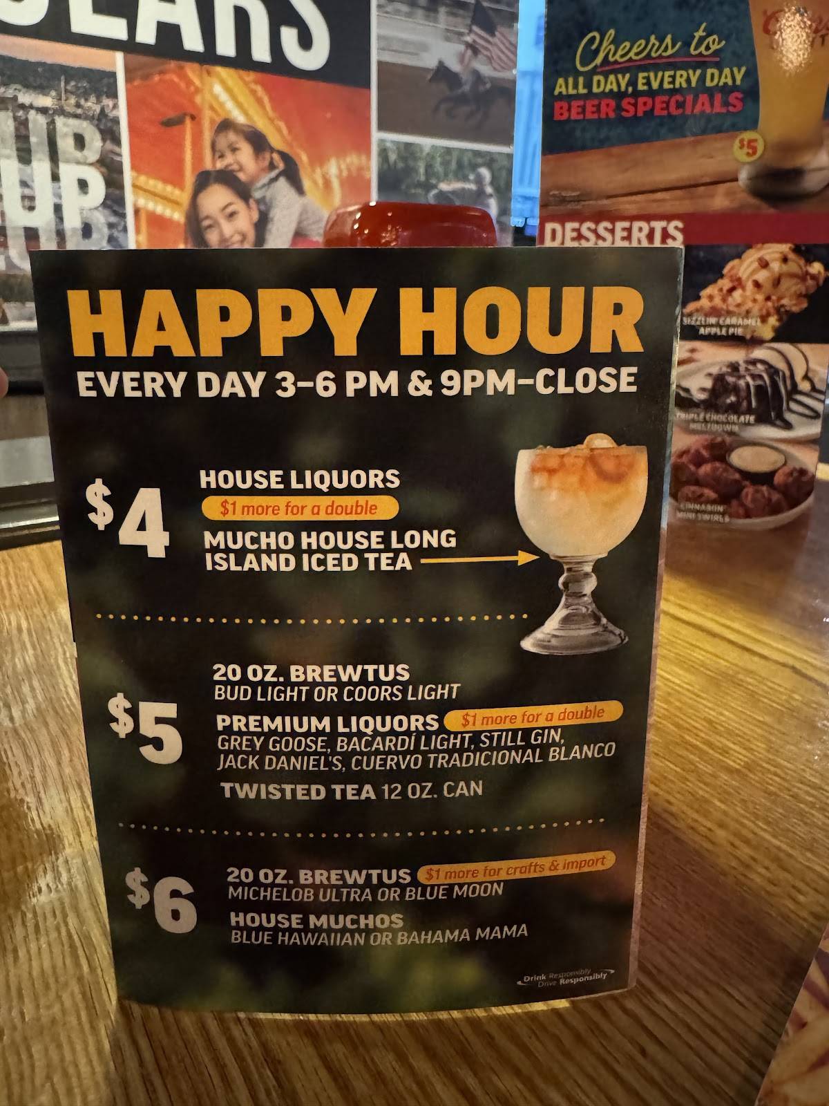 Applebee's Grill + Bar меню