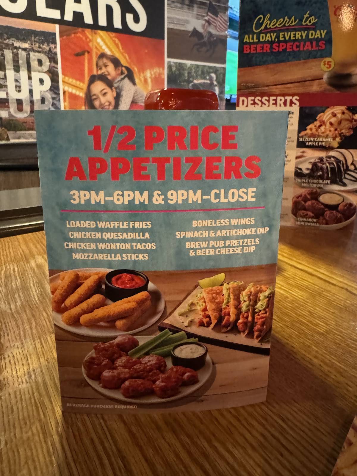 Applebee's Grill + Bar меню