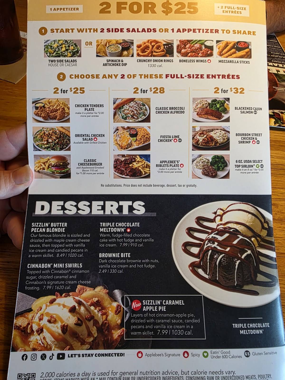 Applebee's Grill + Bar меню