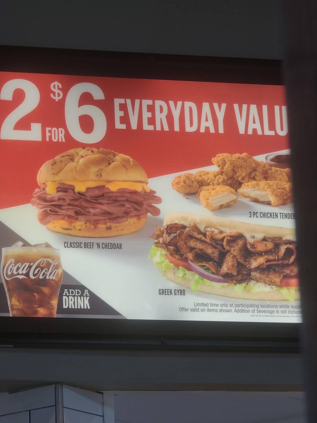 Arby's меню