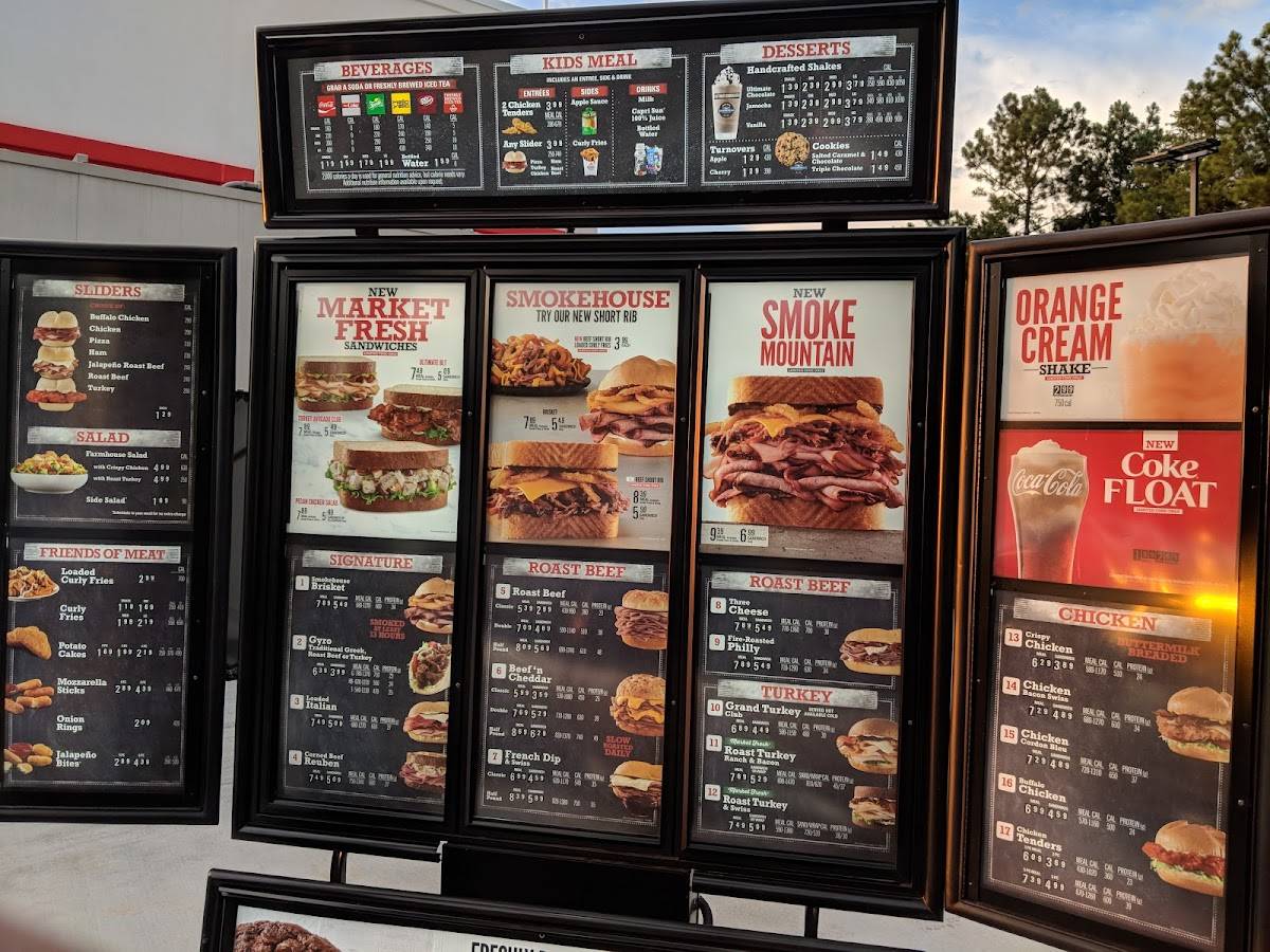 Arby's меню