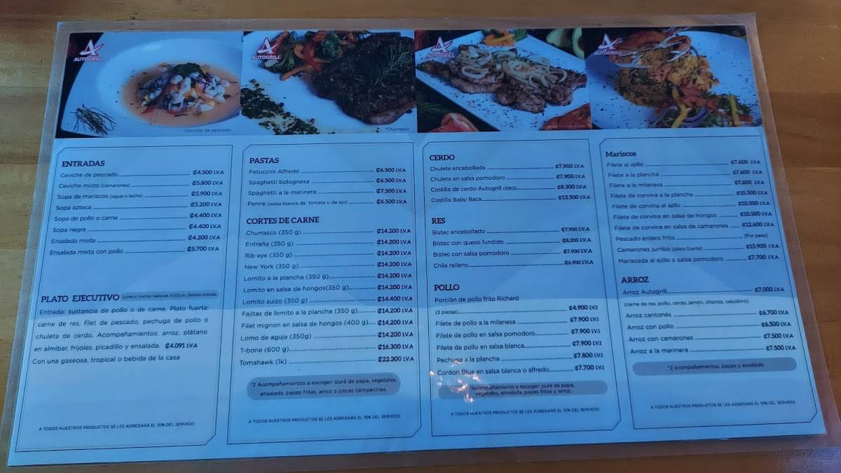 AutoGrill меню