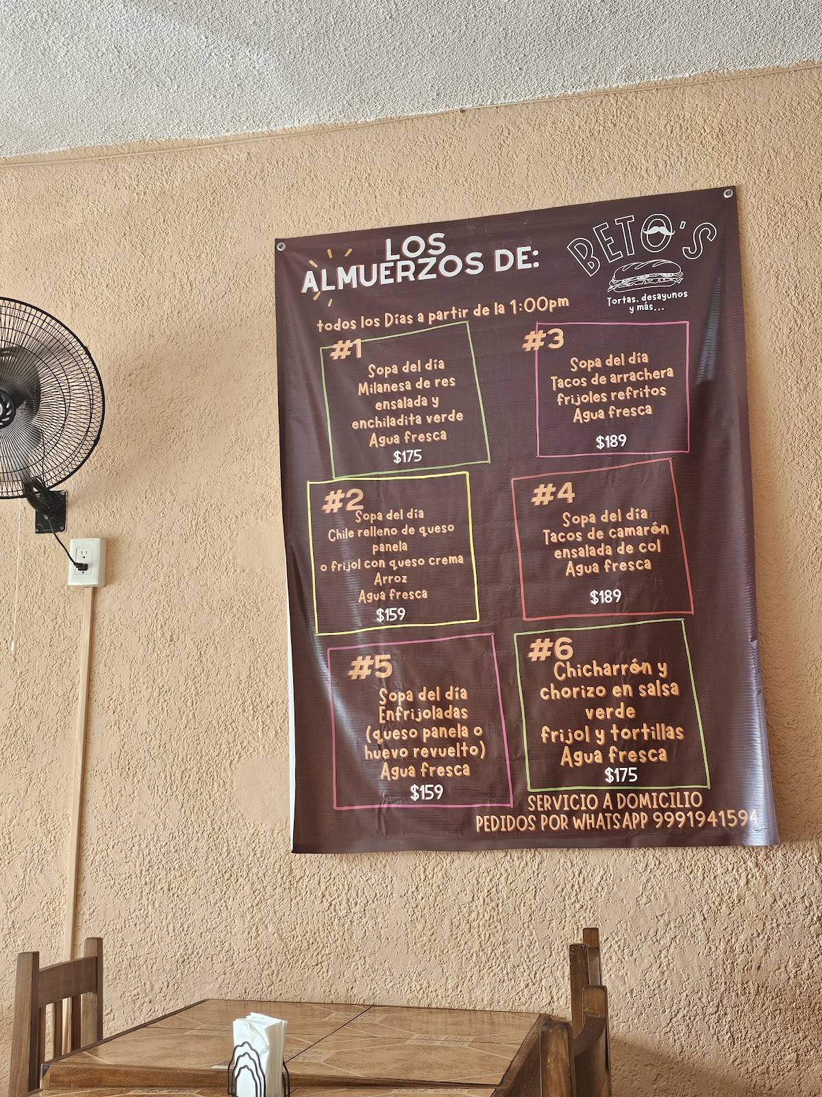 BETO’S tortas меню