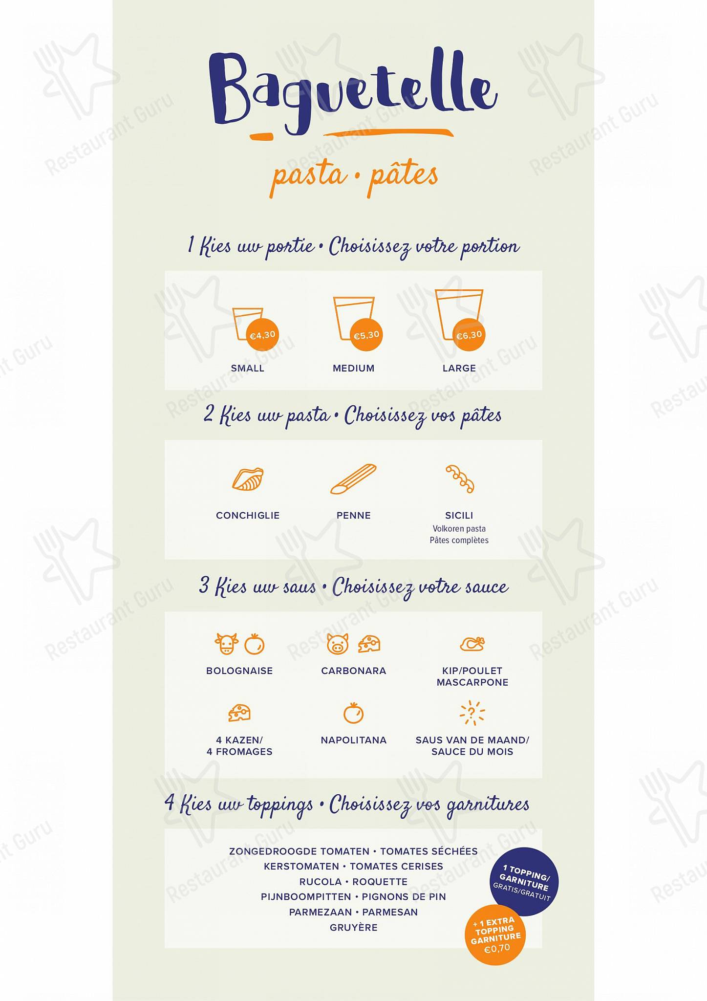 Детское Baguetelle - belegde broodjes & pasta - pains garni garnis & pâtes в Ронсе