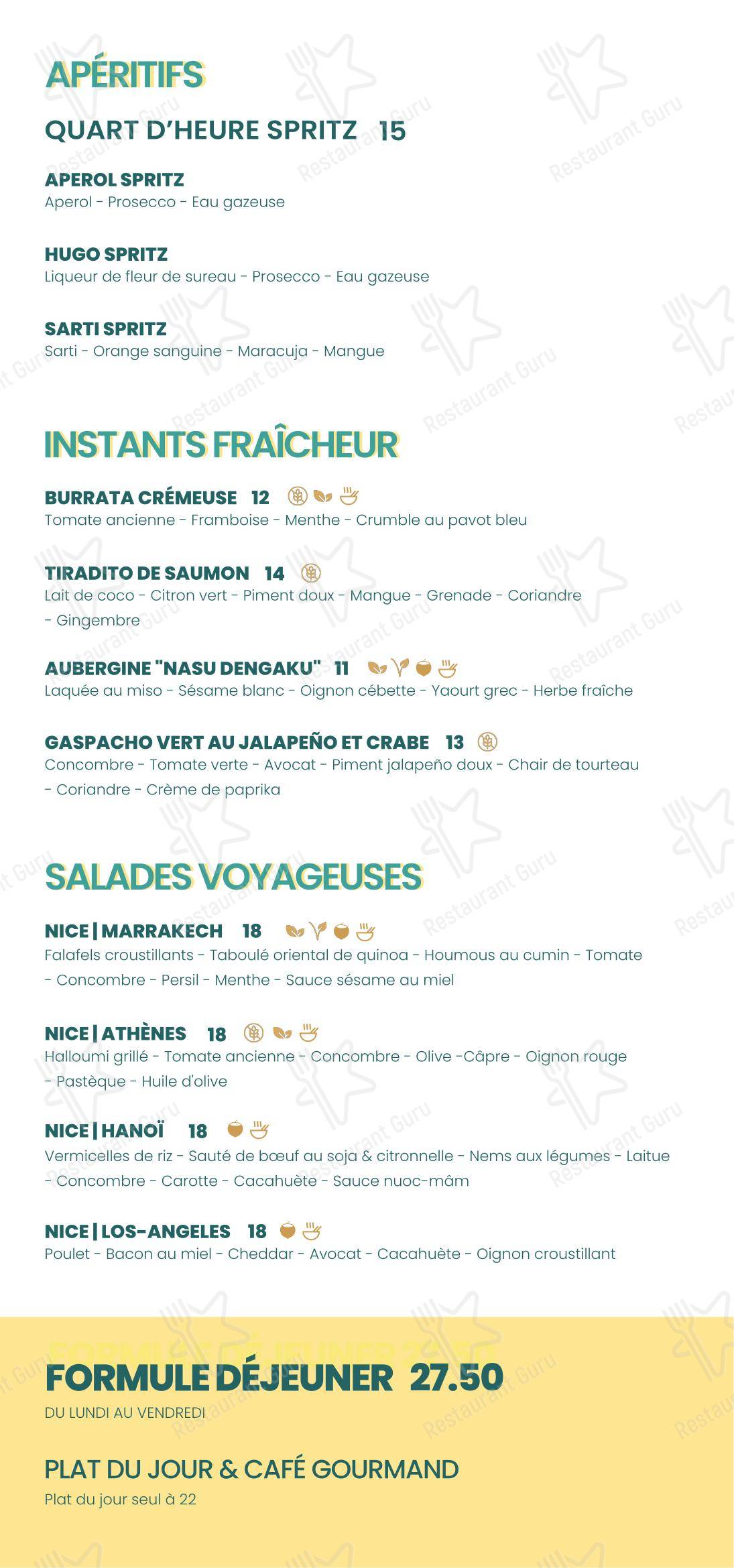 Меню ресторана Balm Restaurant - Lunch Menu