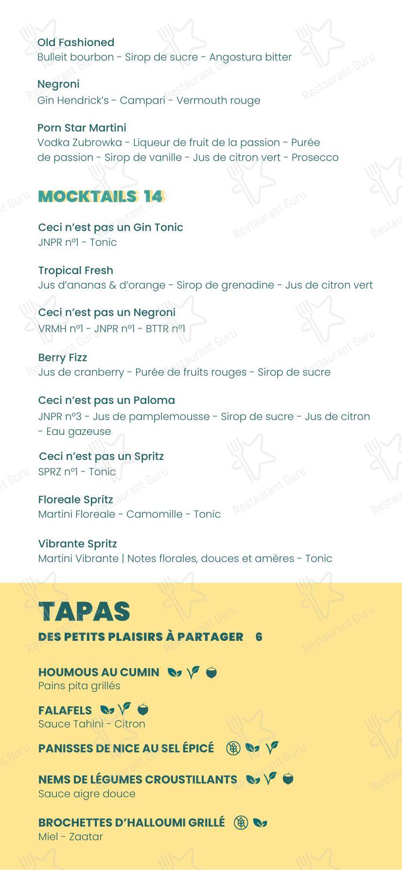 Balm Restaurant в Ницце - Takeaway Menu