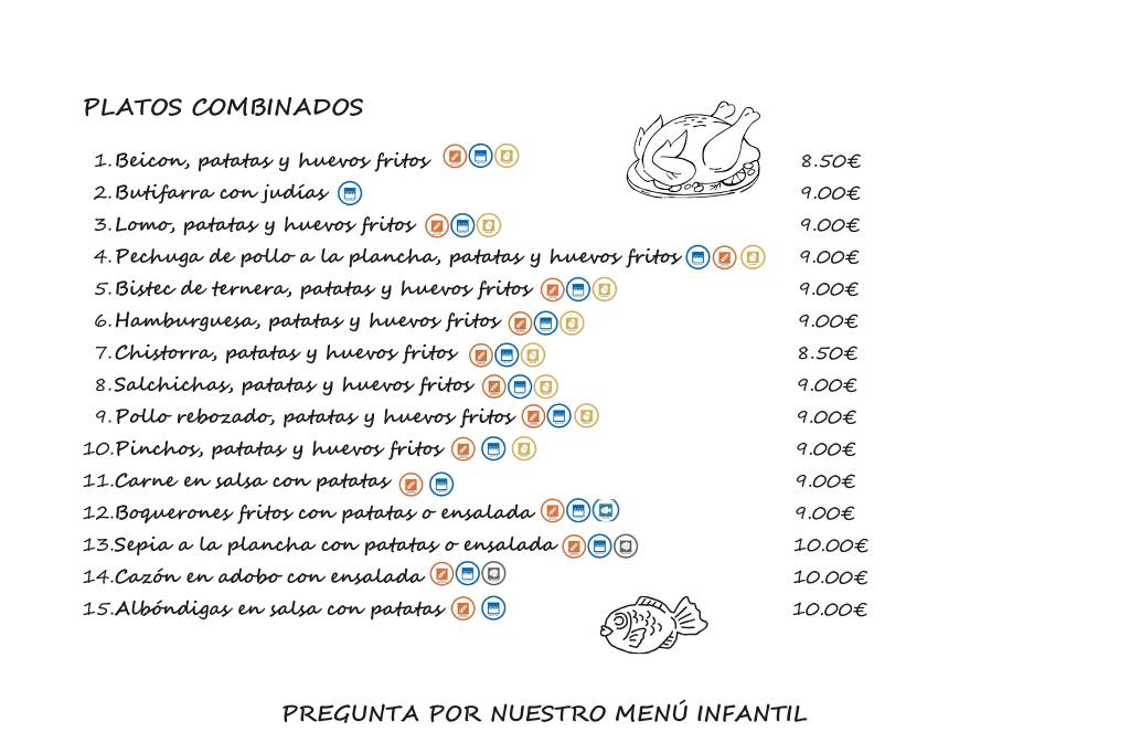 Bar Cristóbal II меню