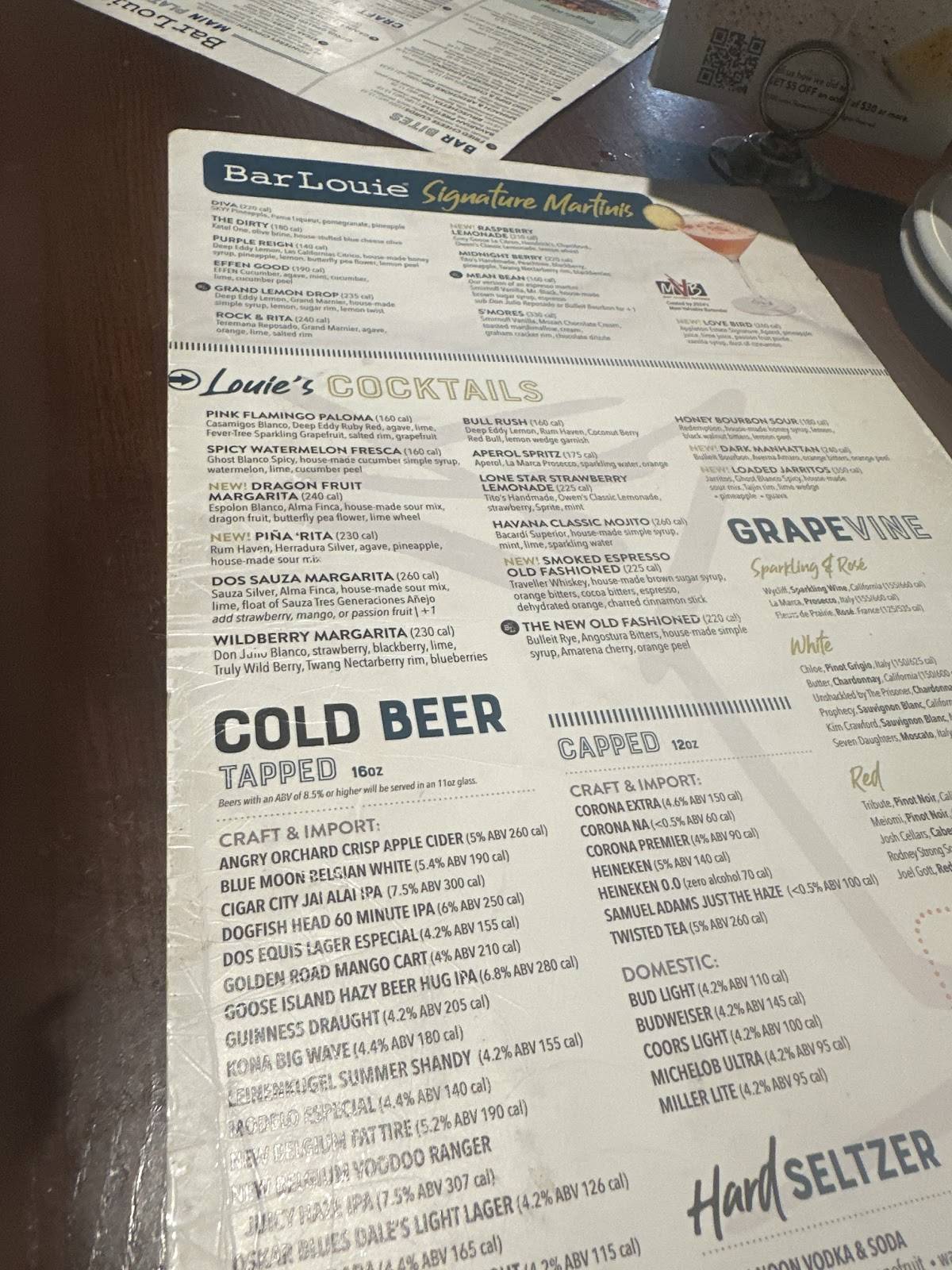 Bar Louie - Brier Creek меню