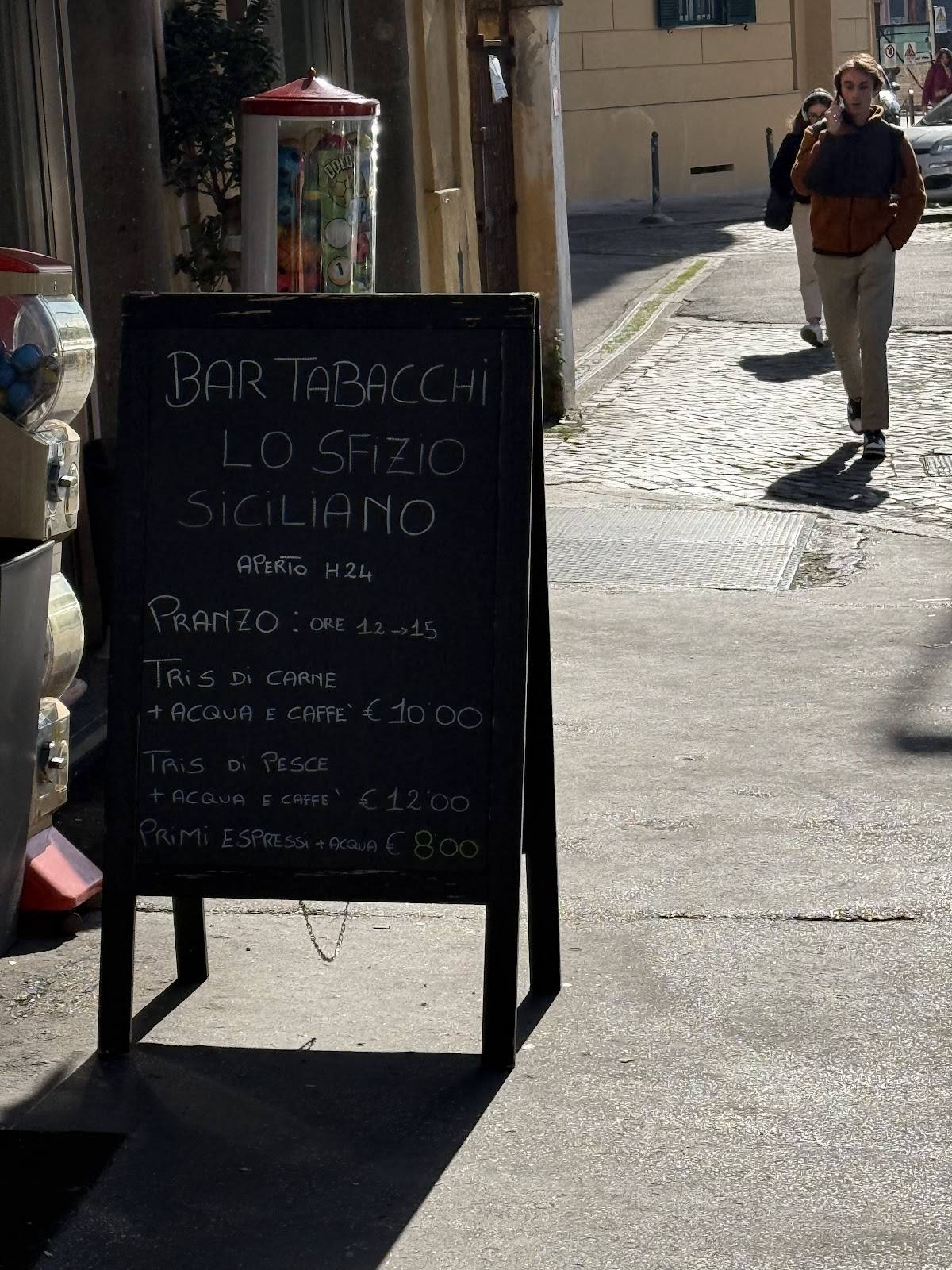 Bar del Sole меню