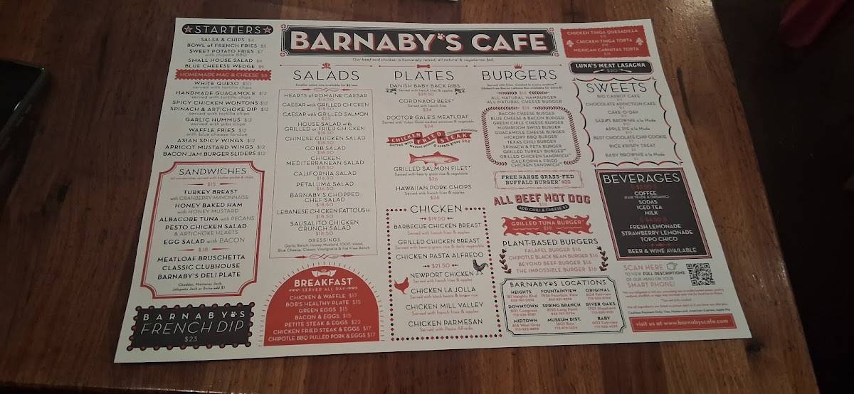 Barnaby's Cafe - Museum District меню