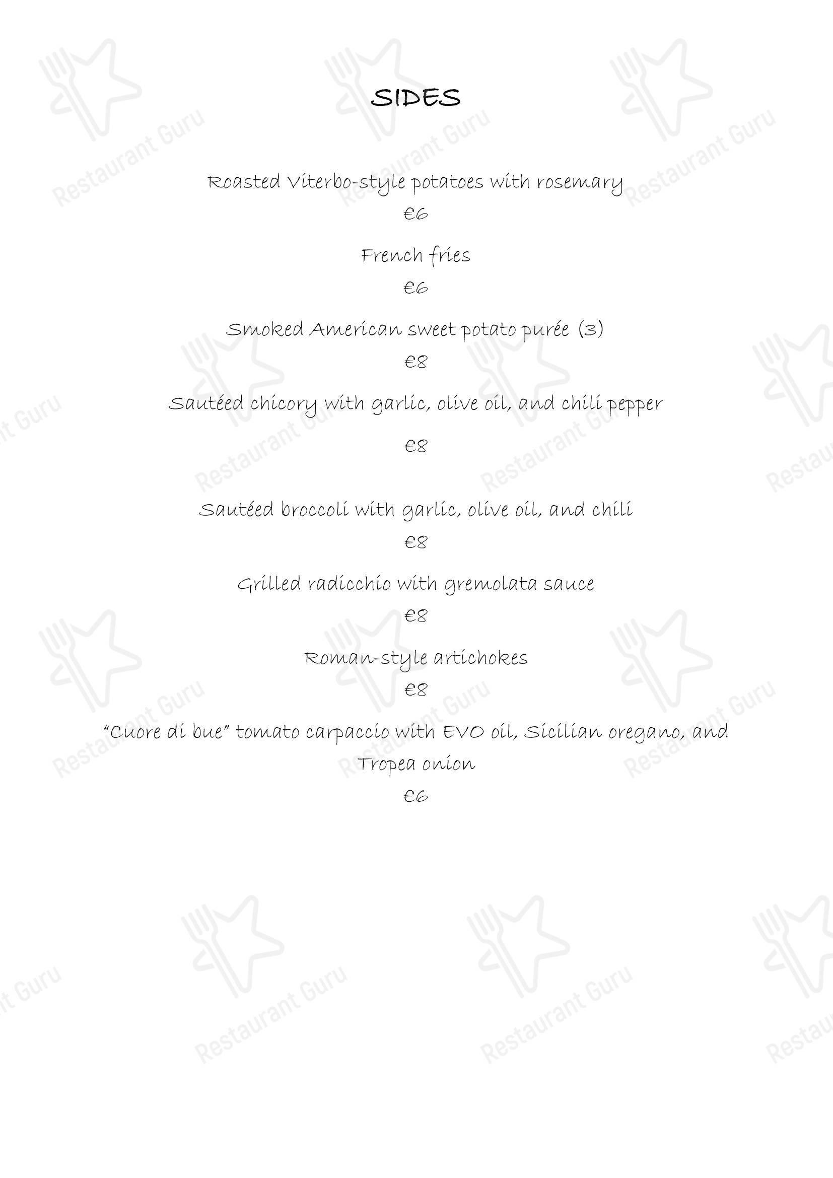 Beef Bazaar в Риме - 菜单