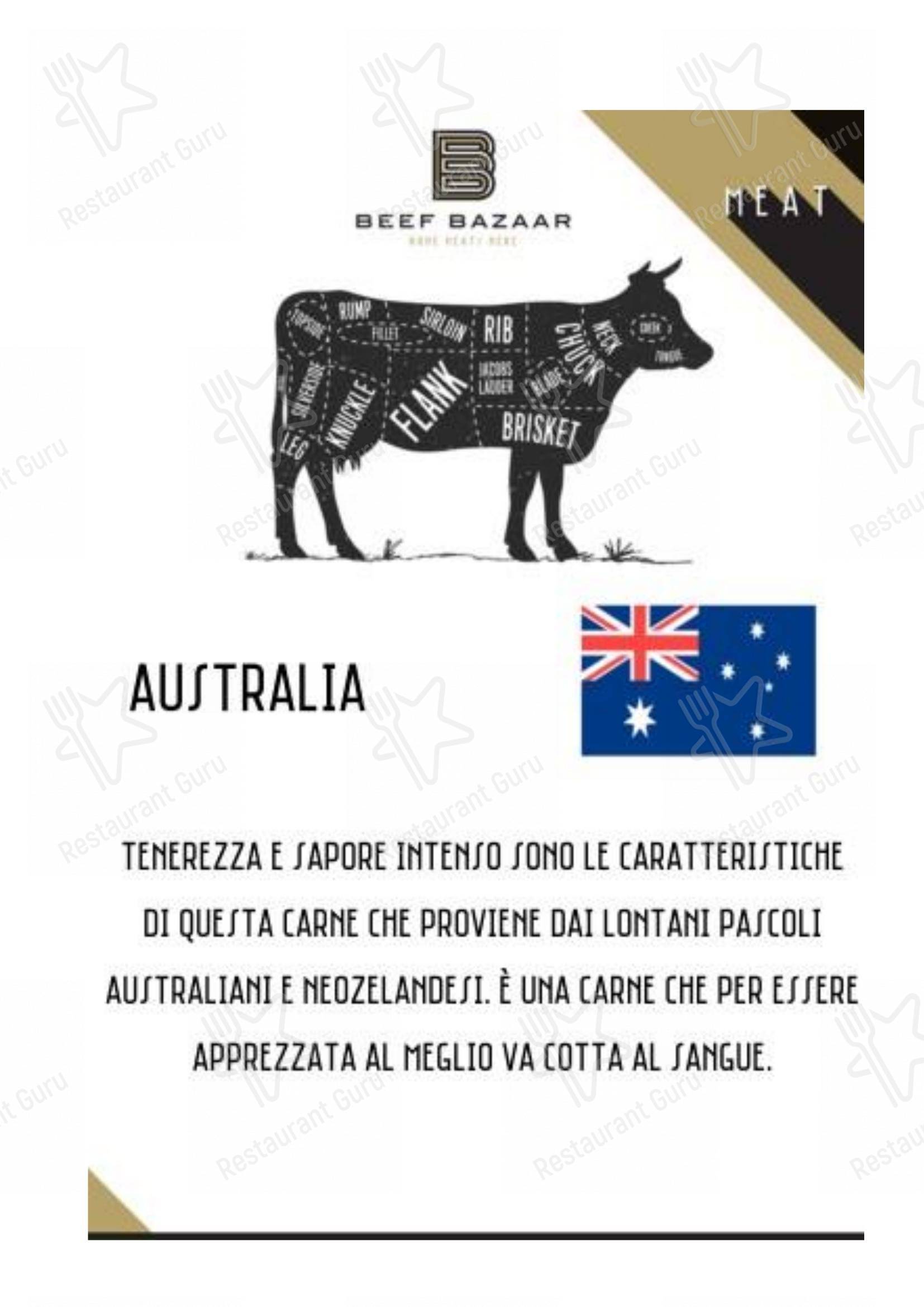 Lunch Menu стейк хауса Beef Bazaar