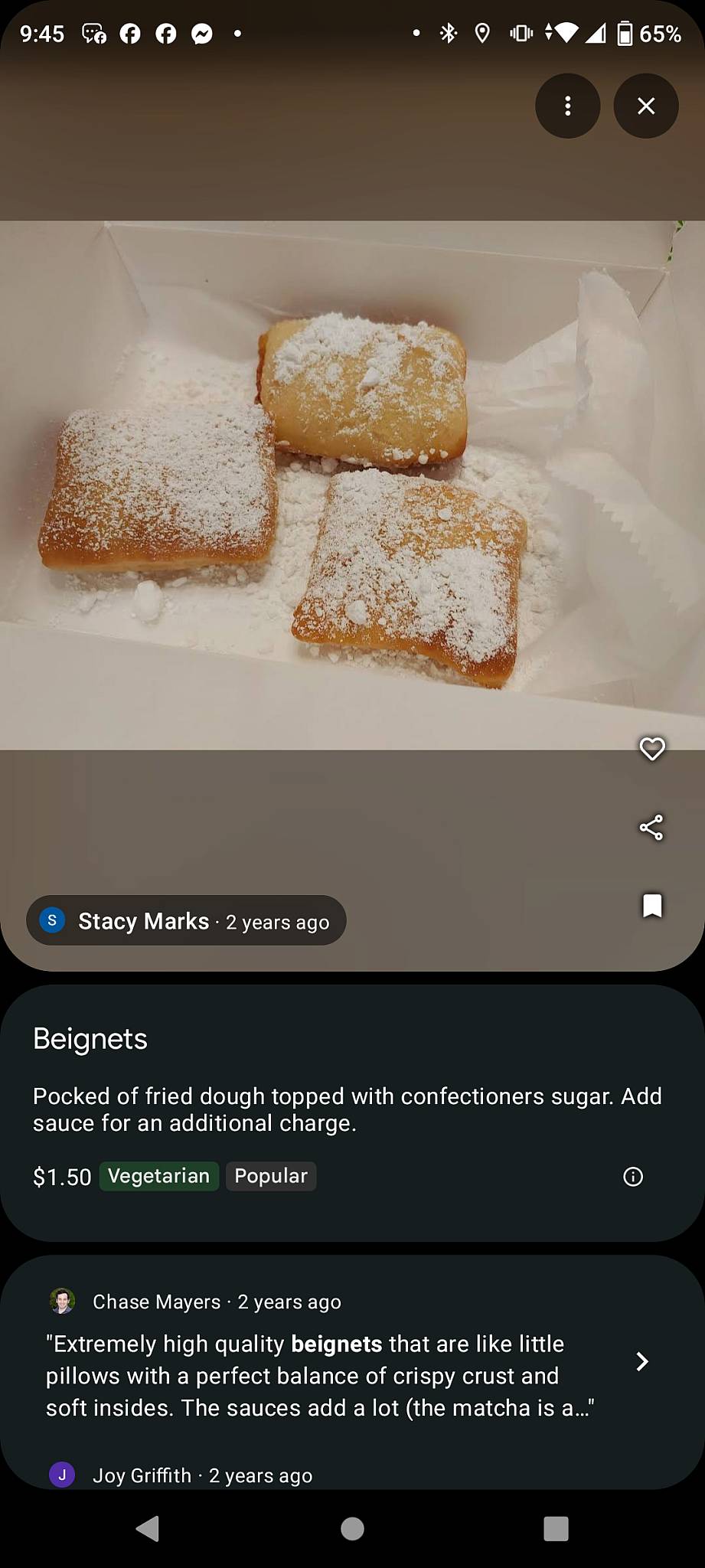 Beignet Baton Rouge меню