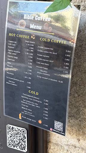 Bible coffee меню