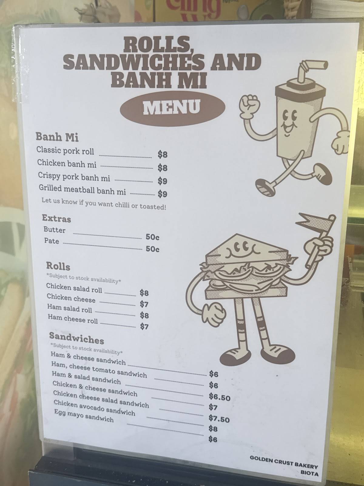 Biota Hot Bread меню